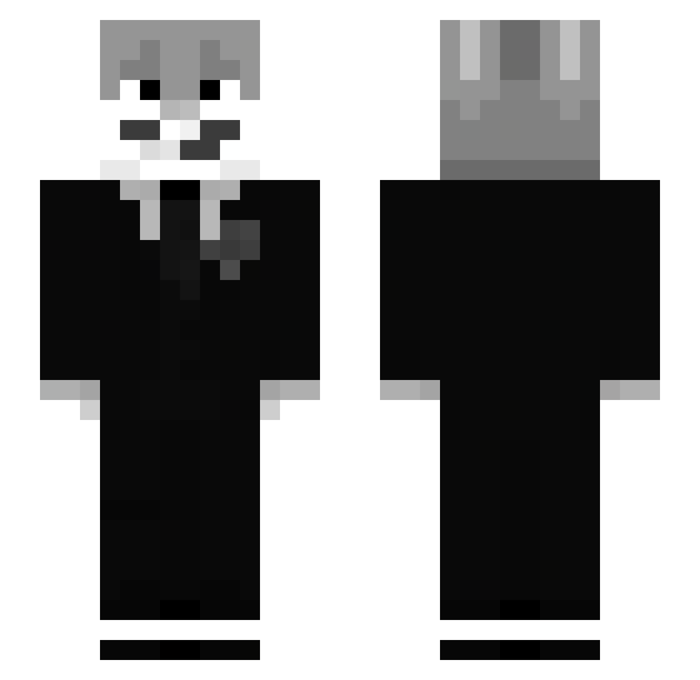 Abdukanix Minecraft skin, front and back view