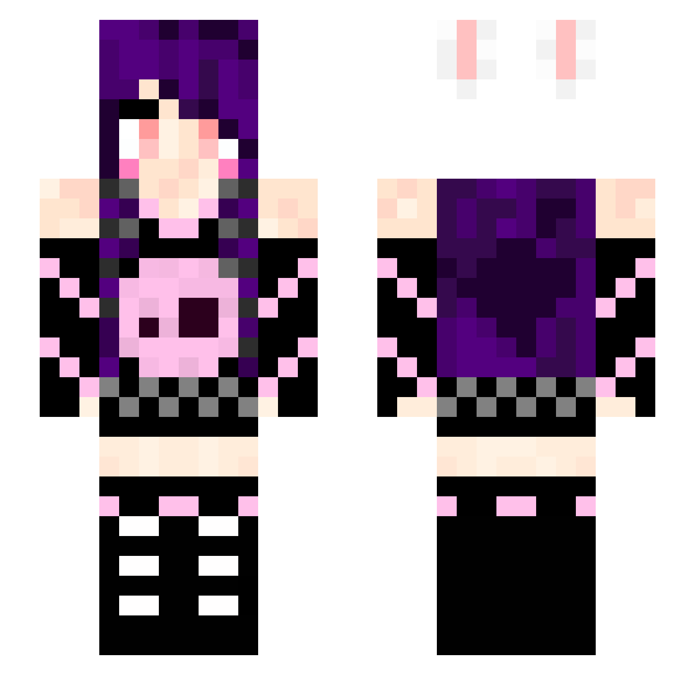 Stamabam Minecraft skin, front and back view