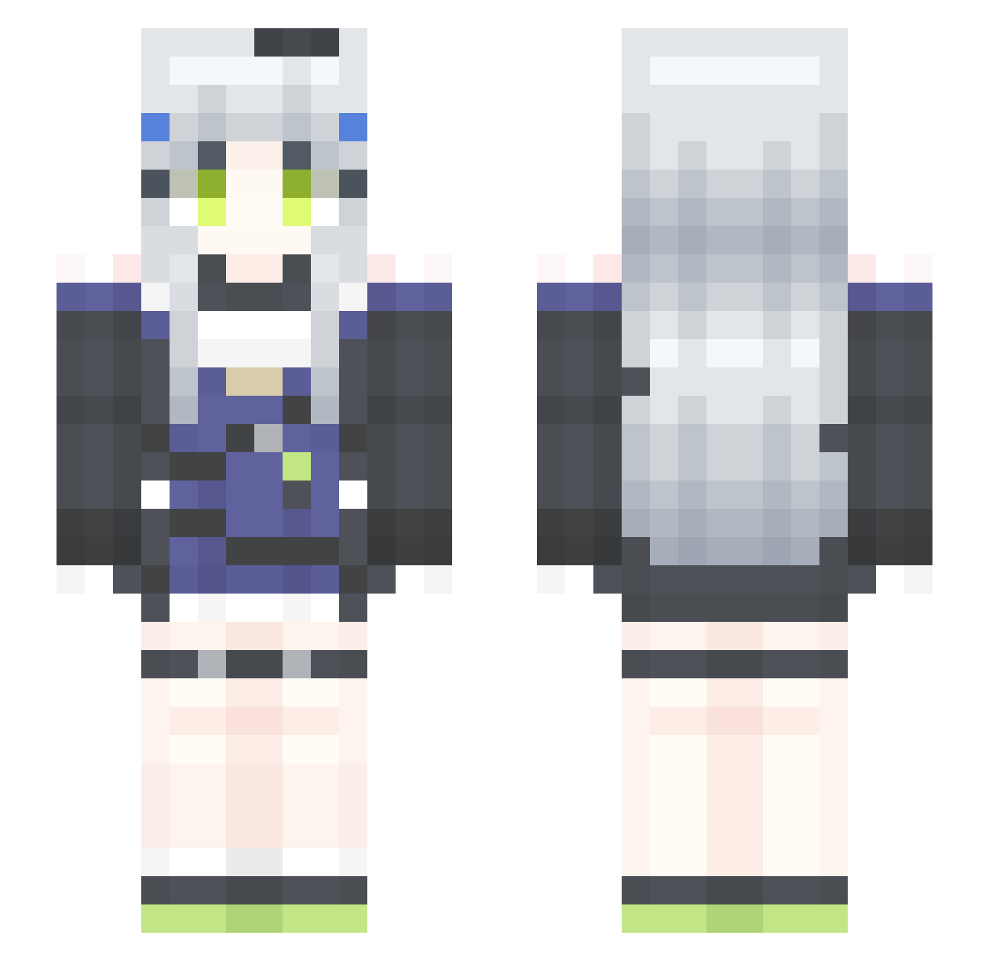 JungminGod Minecraft skin, front and back view