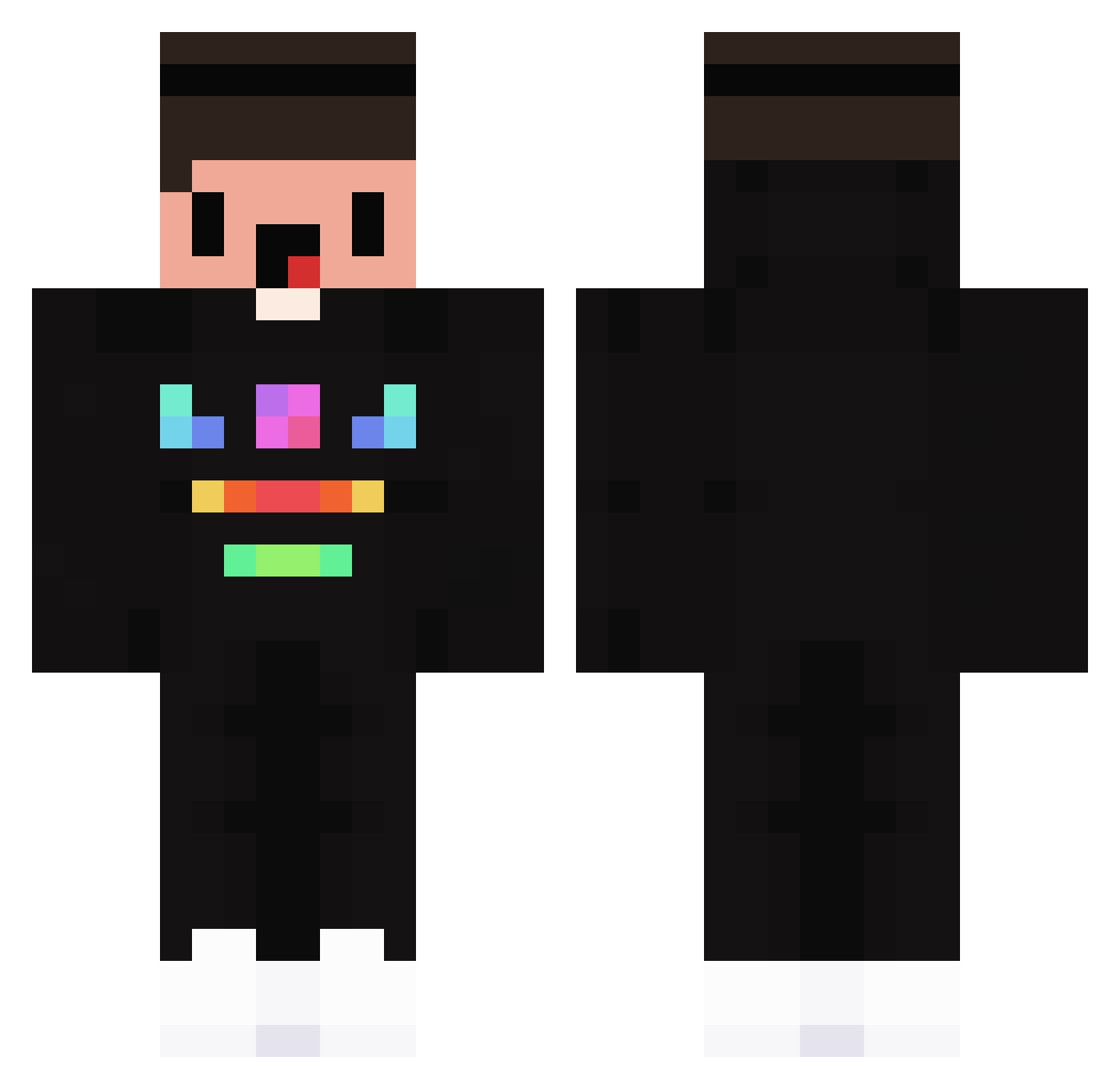 Suggarpuppe Minecraft skin, front and back view