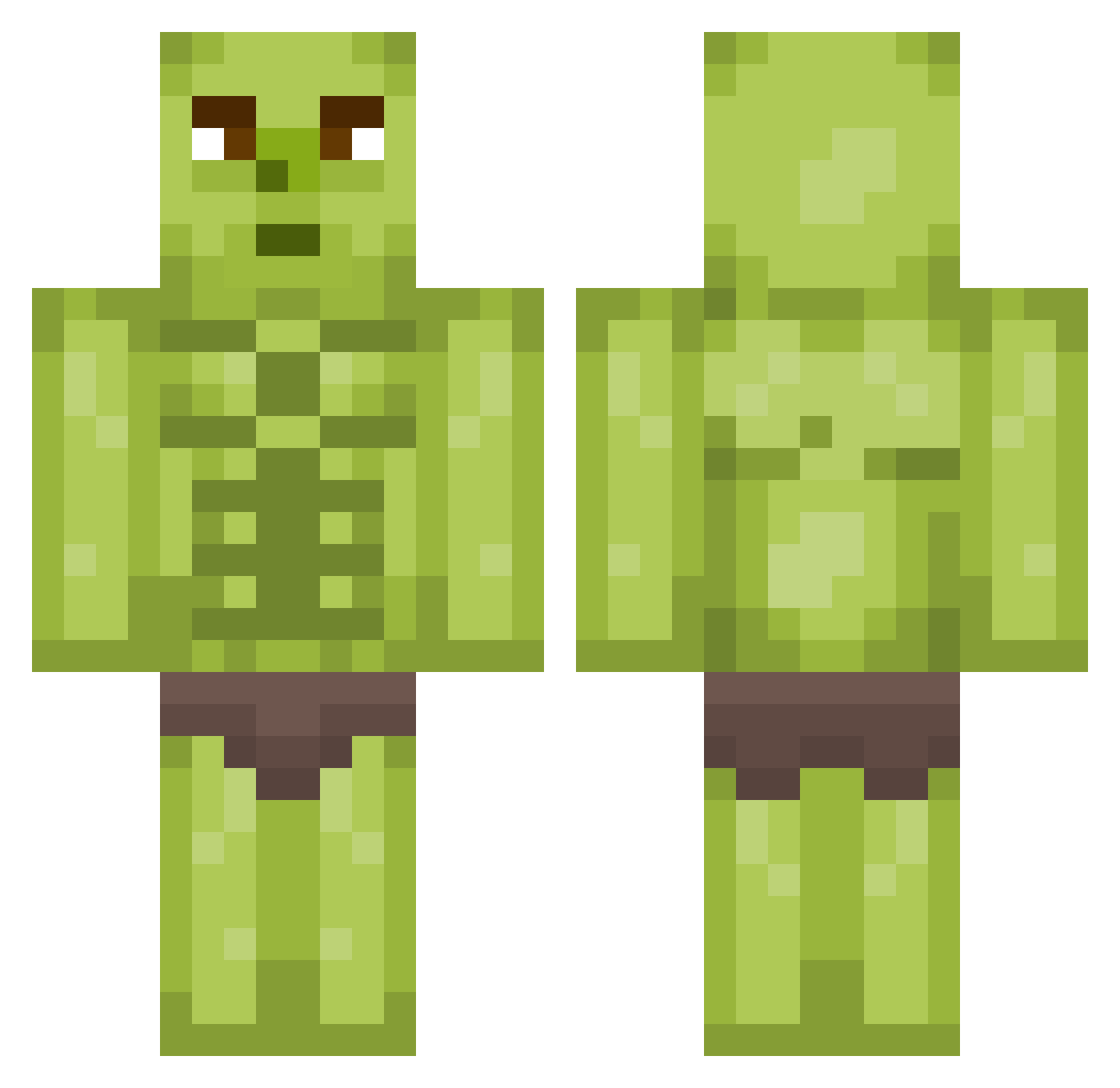 SpookyFR301 Minecraft skin, front and back view