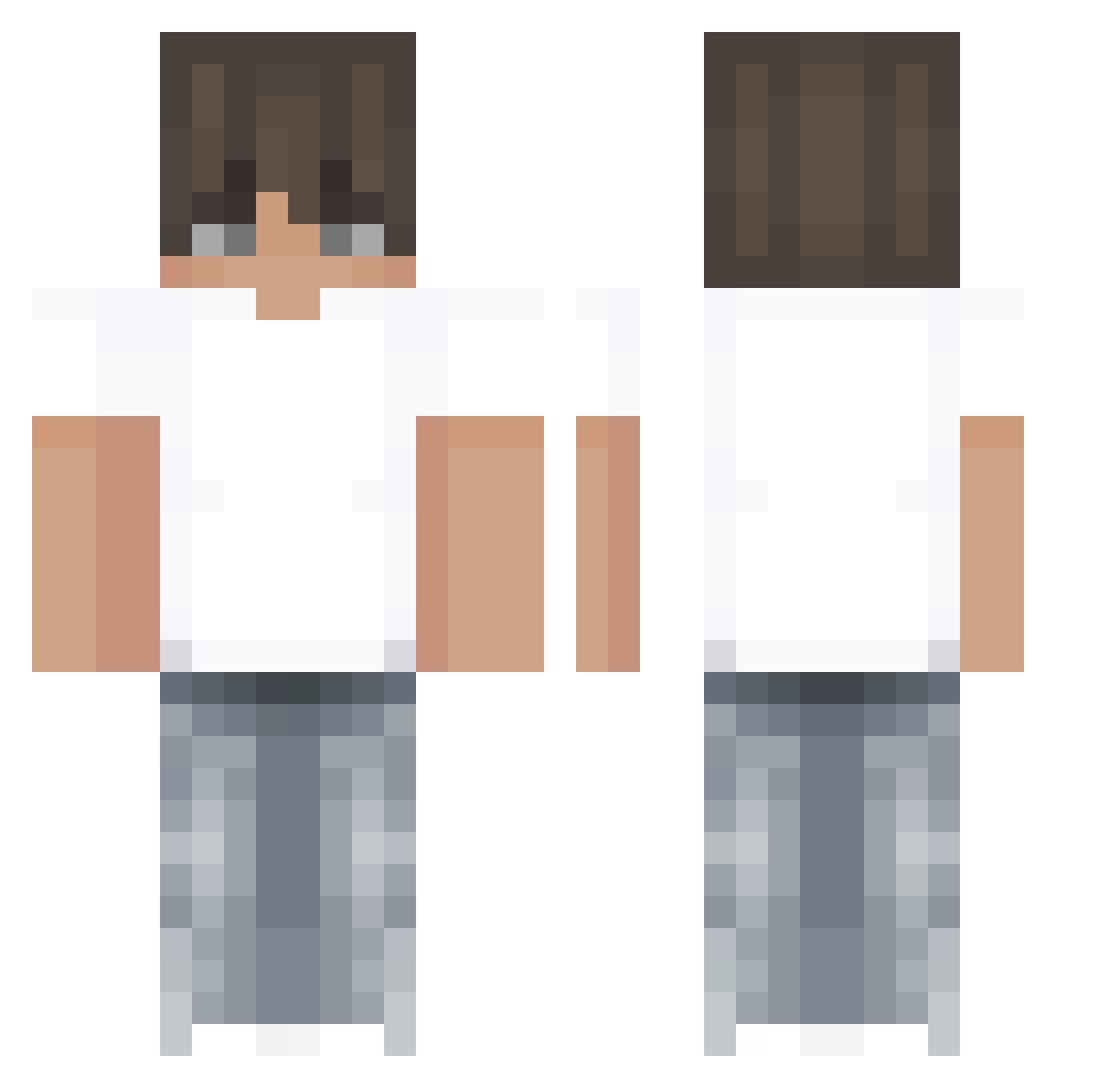 Travis0_ Minecraft skin, front and back view