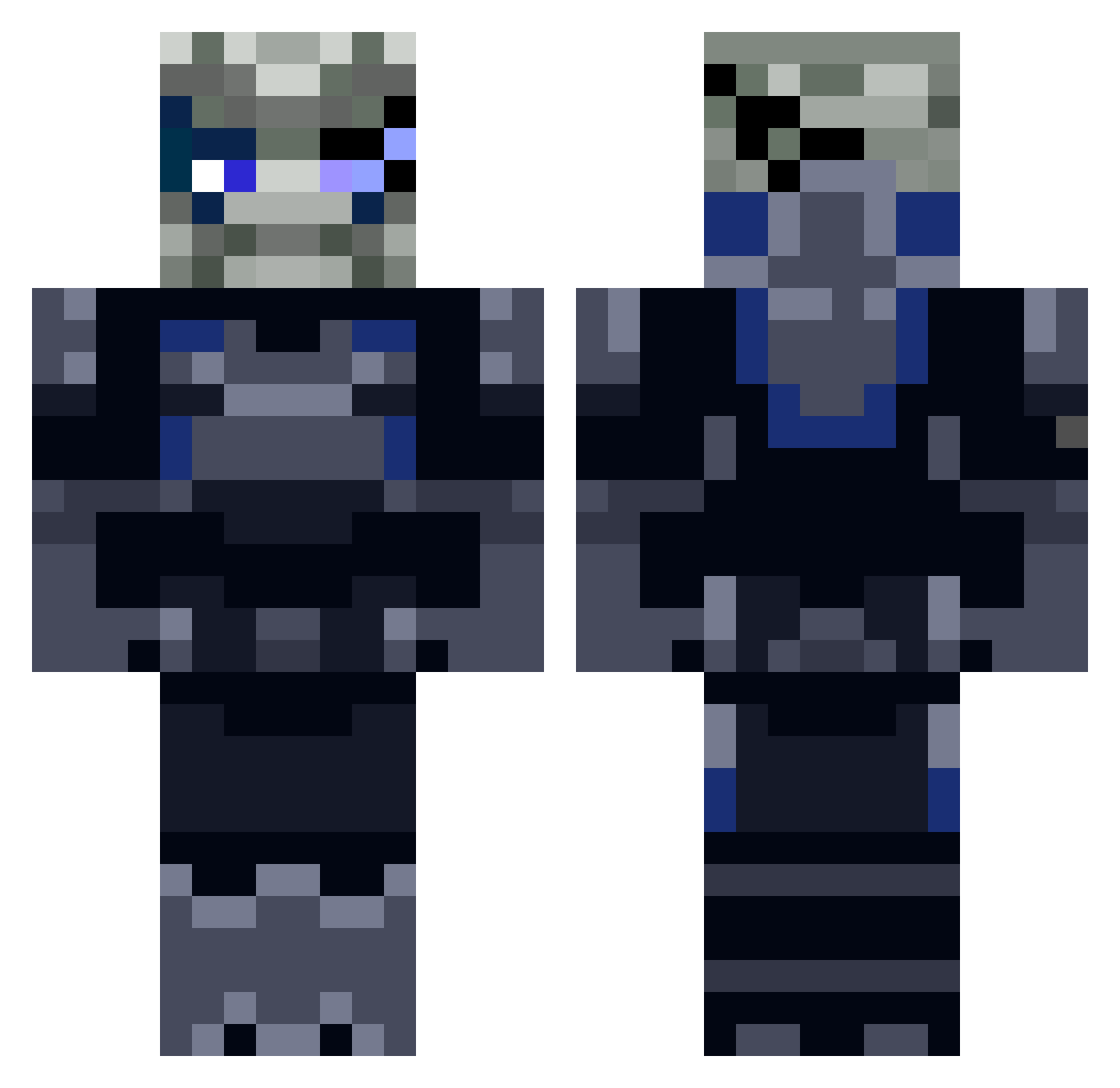 Vink6 Minecraft skin, front and back view
