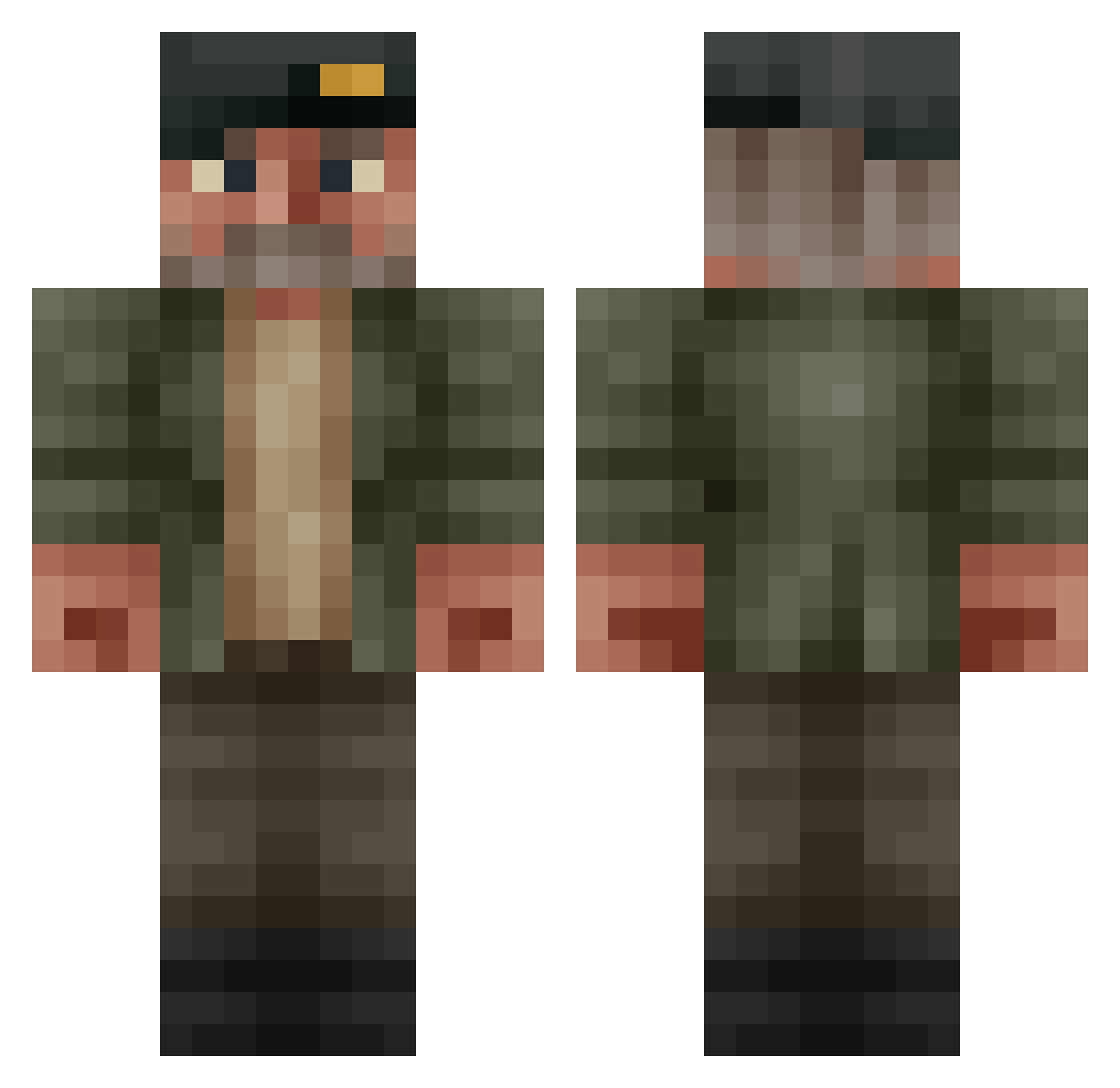 Autumn_Voyage Minecraft skin, front and back view