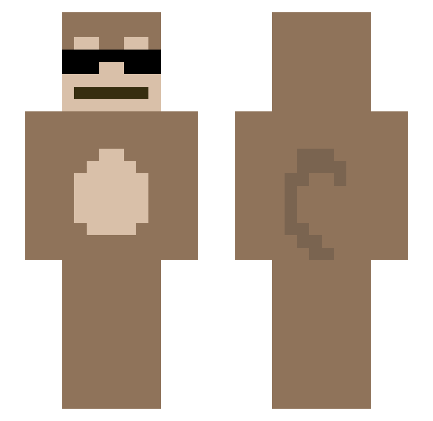 rypurdy Minecraft skin, front and back view