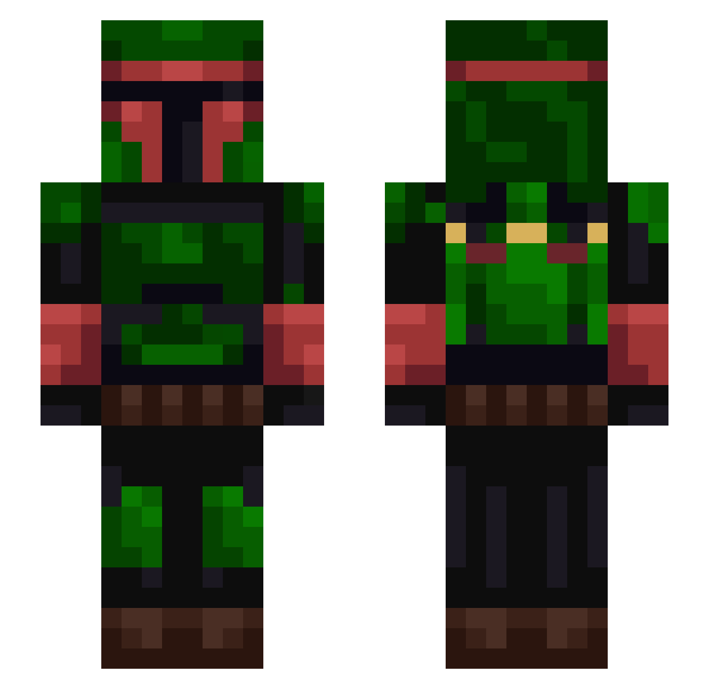 ninetyseven97 Minecraft skin, front and back view