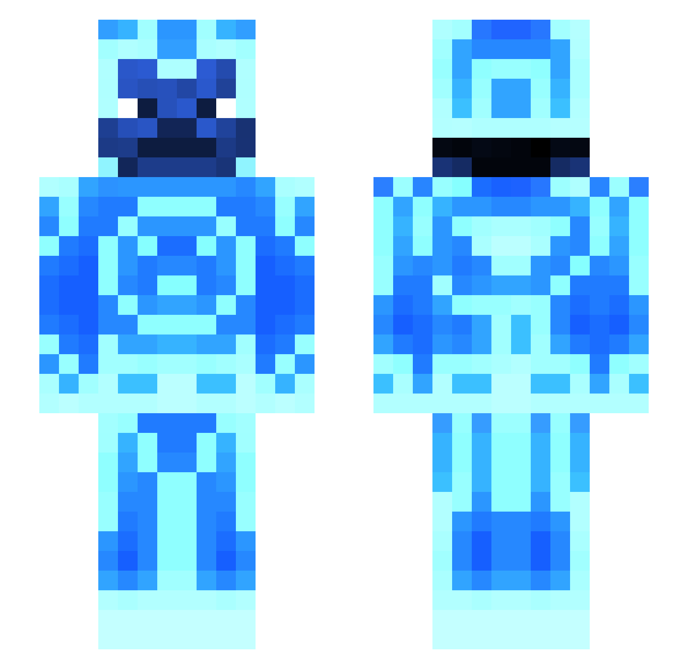 haukis2000 Minecraft skin, front and back view