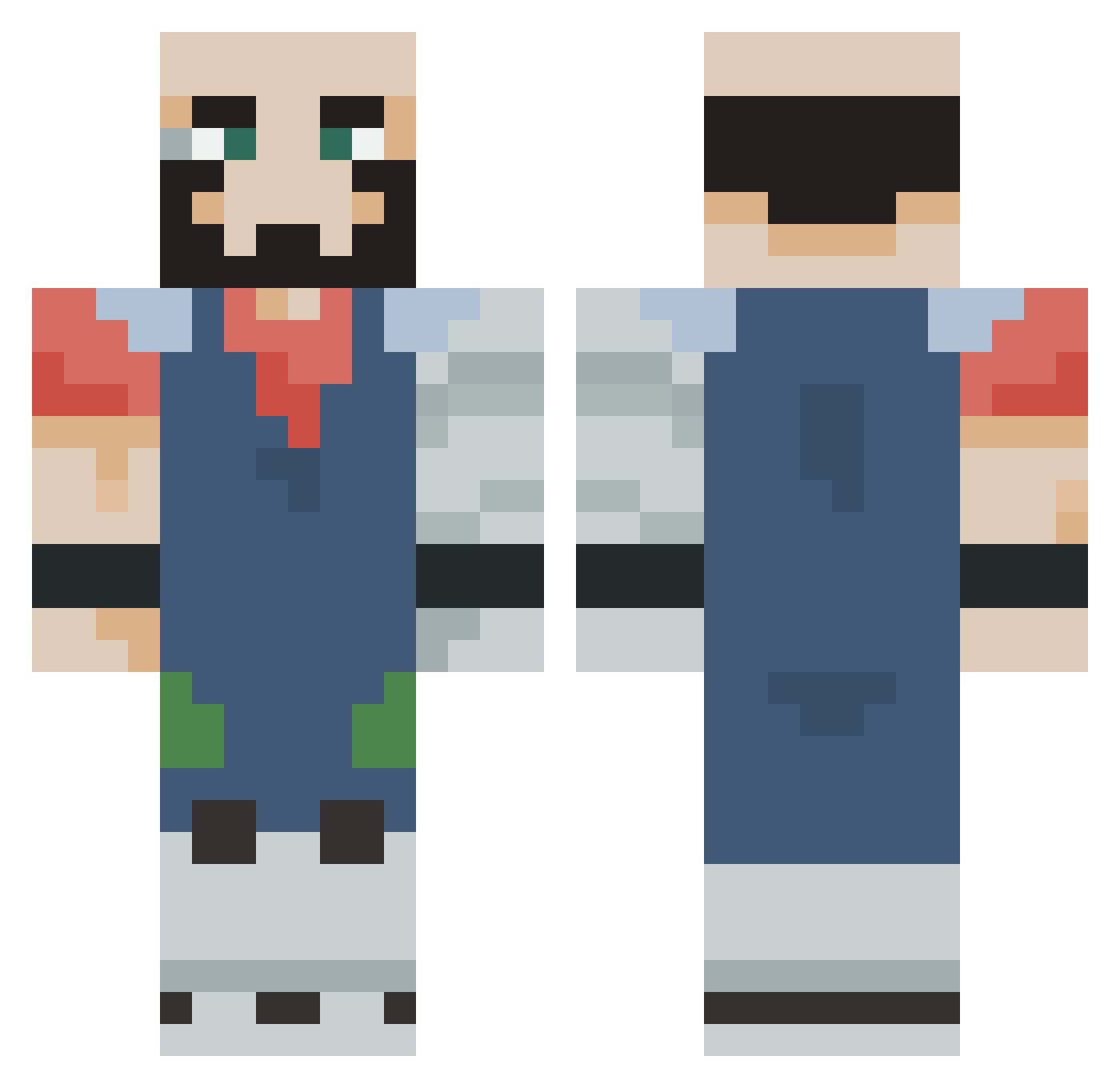 Snalyd Minecraft skin, front and back view