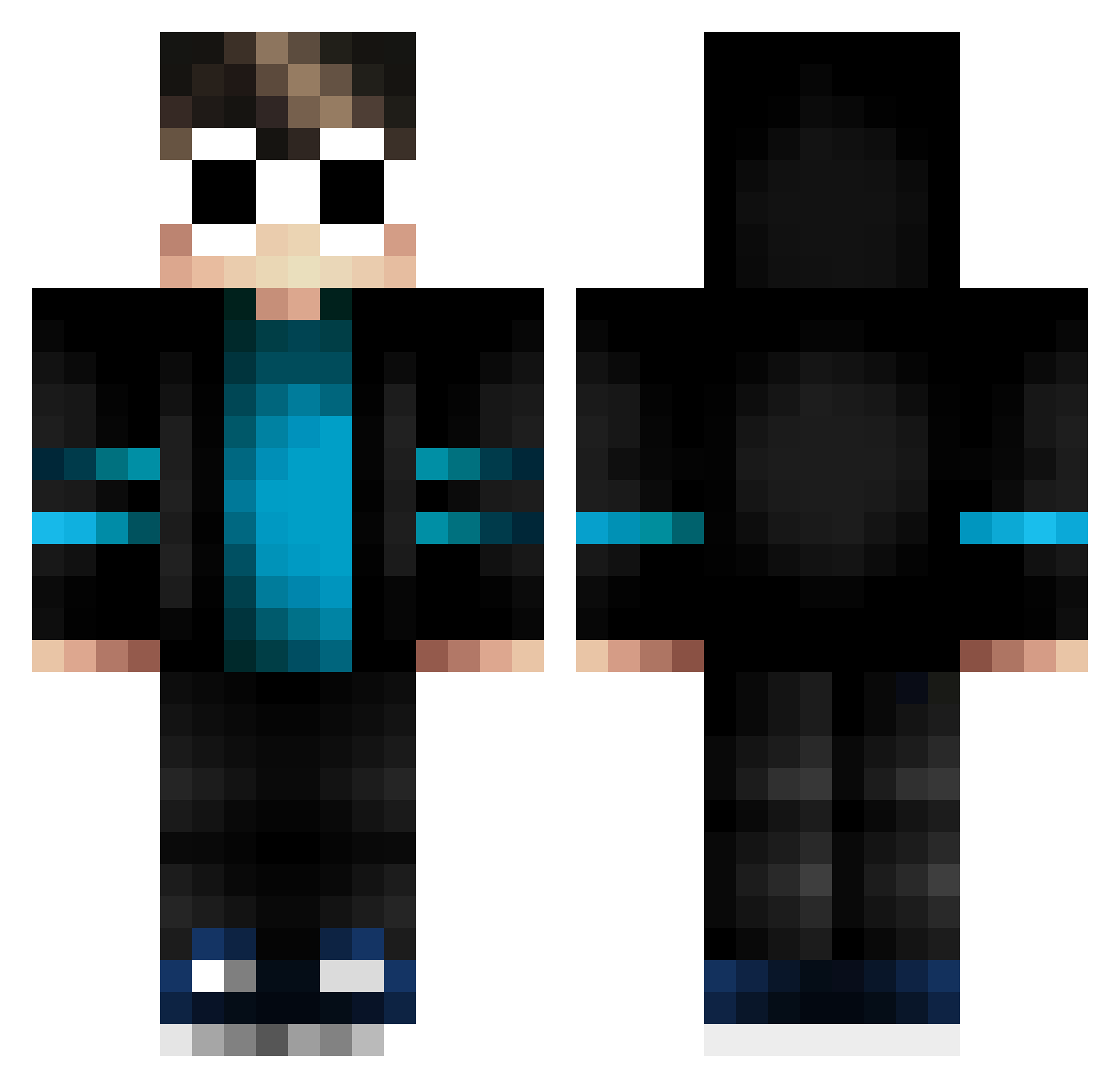 SpeedAura_ Minecraft skin, front and back view