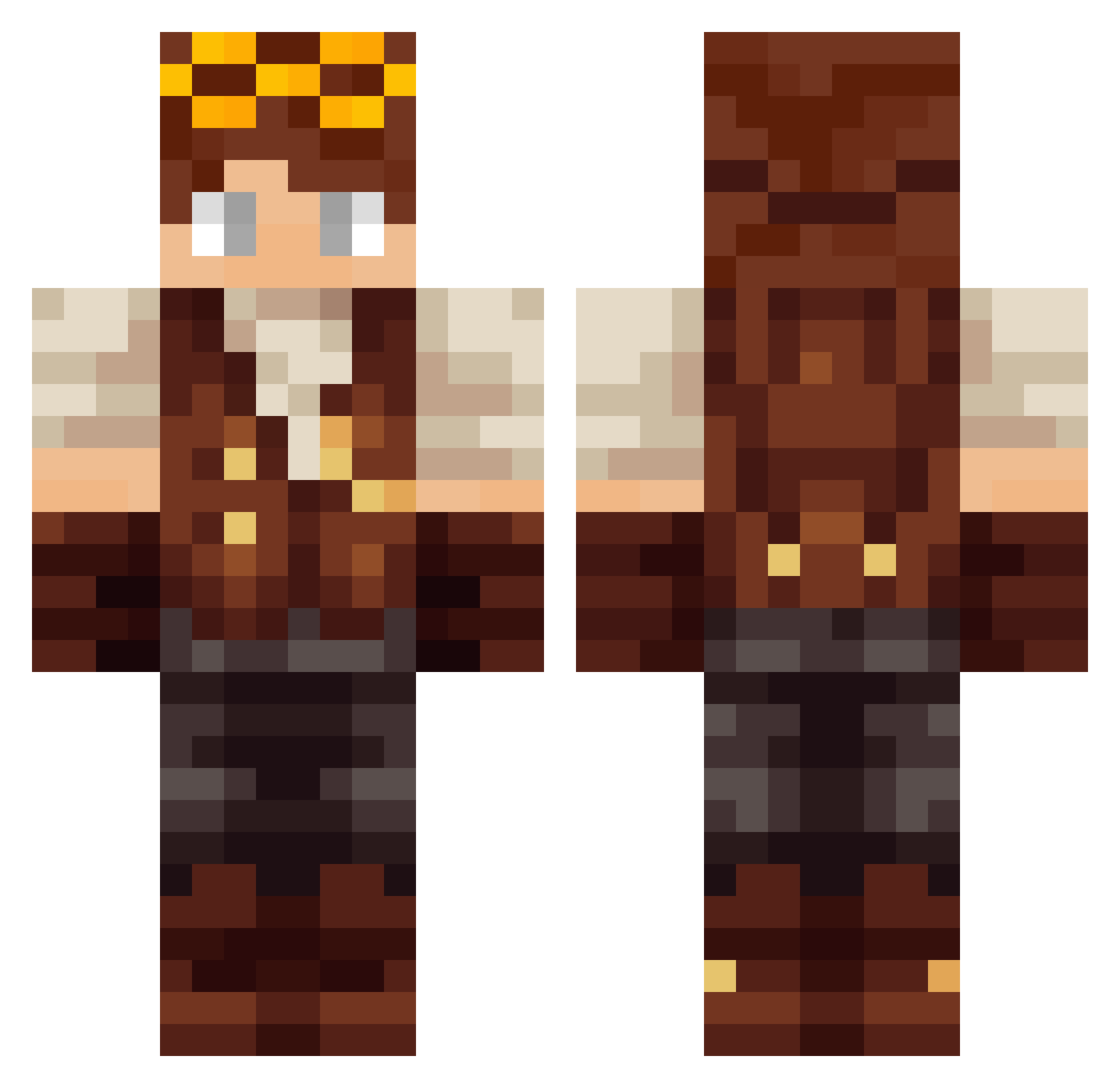 BlueLamp0 Minecraft skin, front and back view
