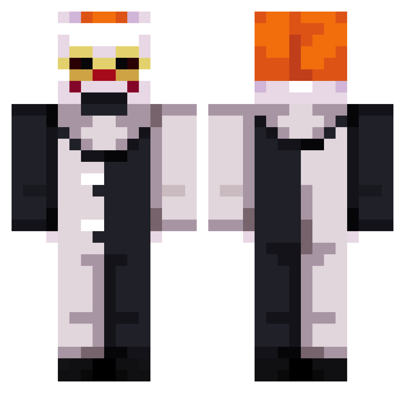 __cree Minecraft skin, front and back view