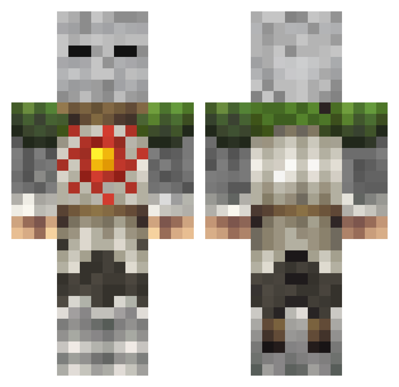 Zytherus Minecraft skin, front and back view