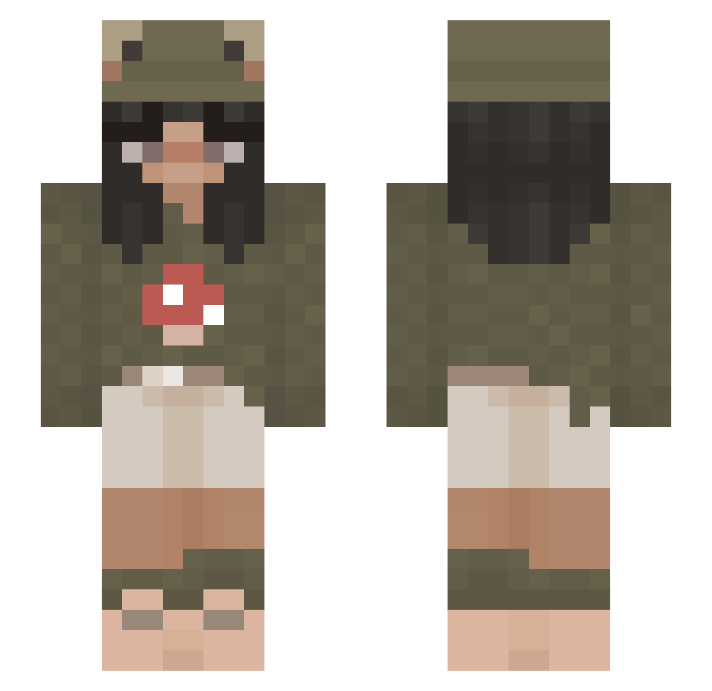 urdadismycardio Minecraft skin, front and back view