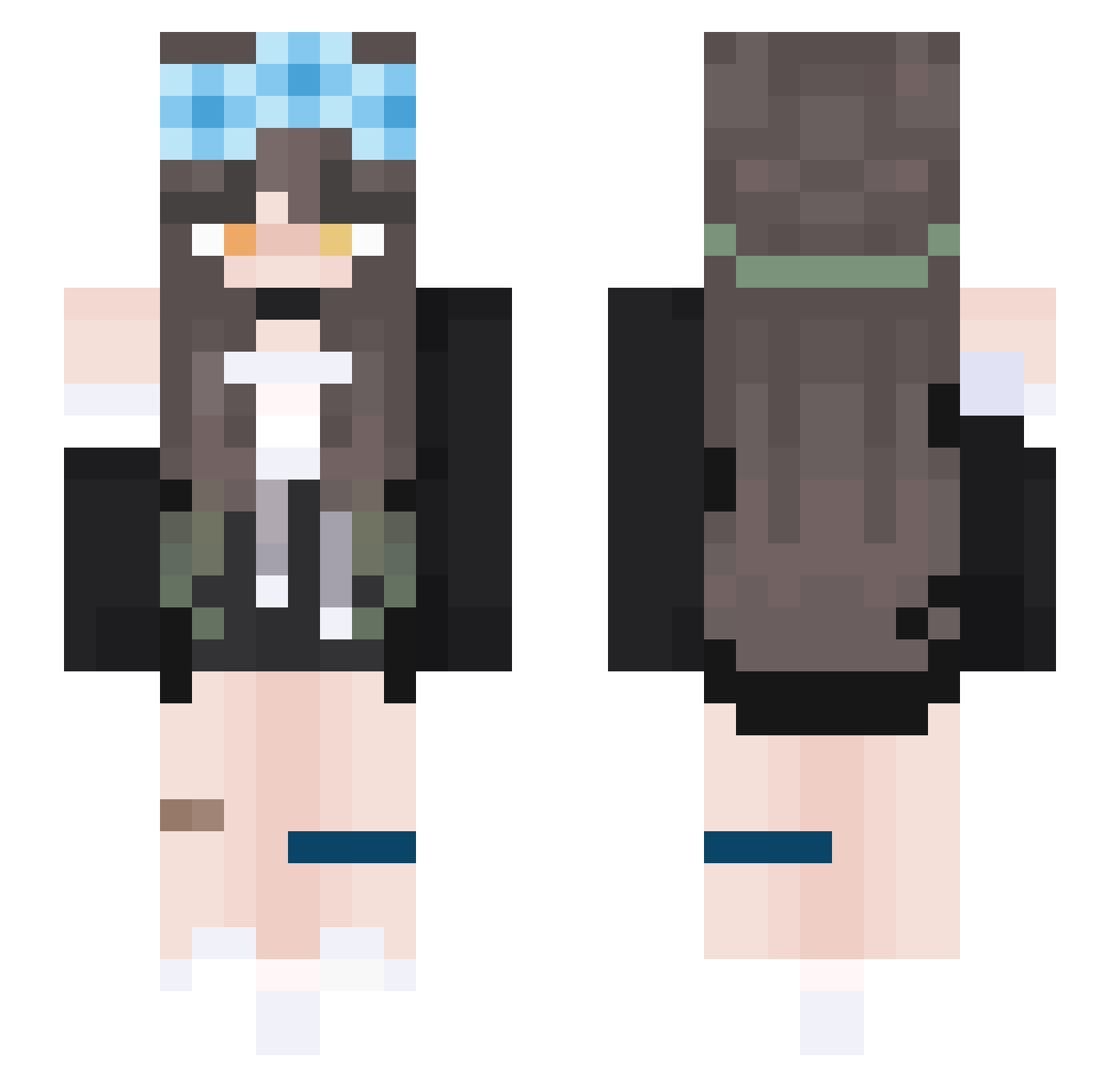Oxidations Minecraft skin, front and back view
