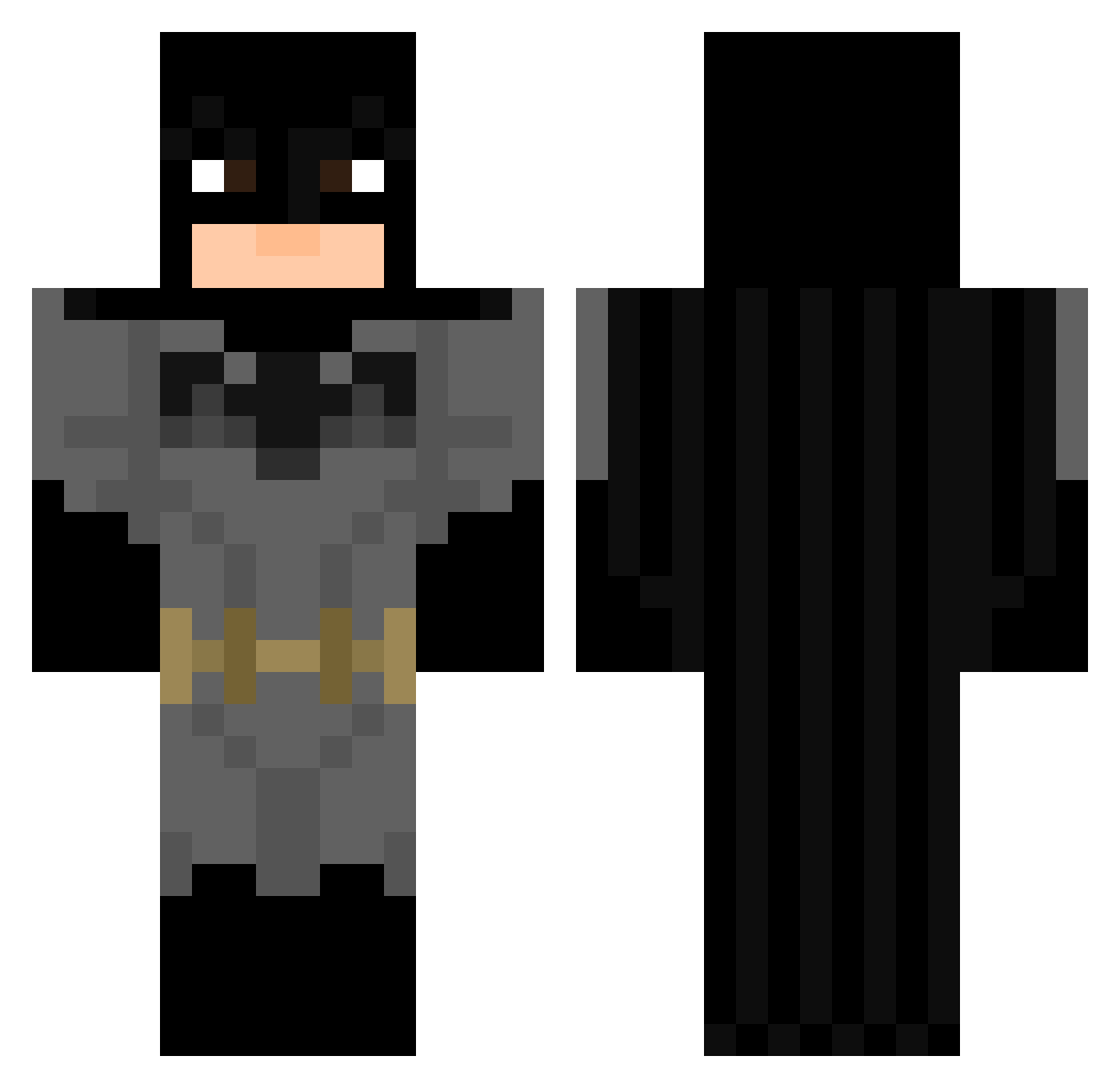 Qurmii Minecraft skin, front and back view