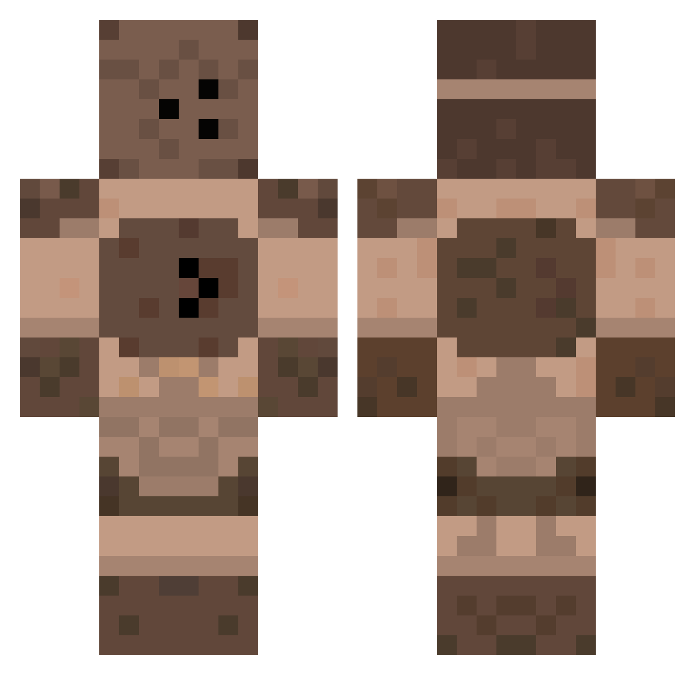 BogyoGamer Minecraft skin, front and back view