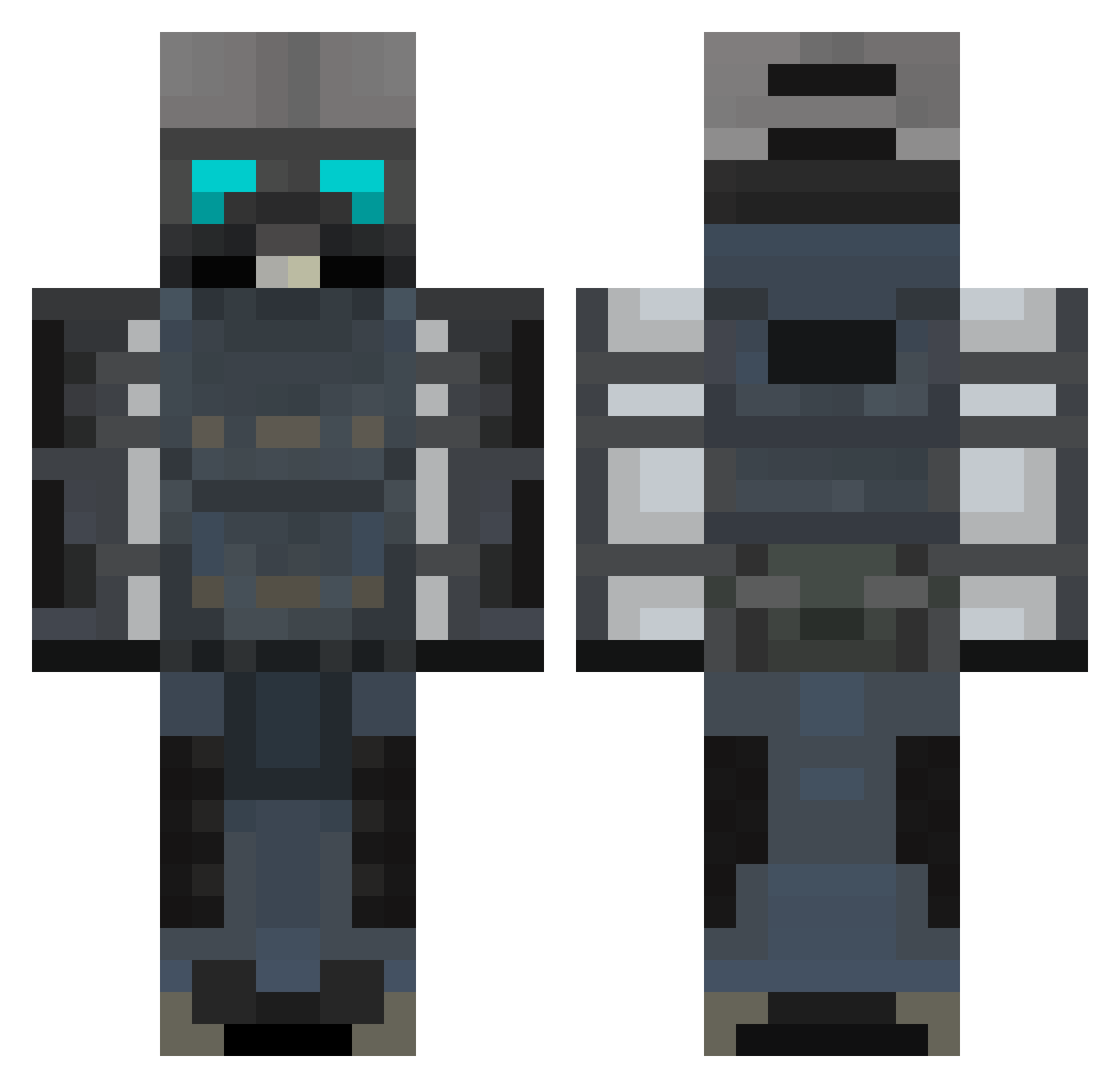 ImMAZ Minecraft skin, front and back view