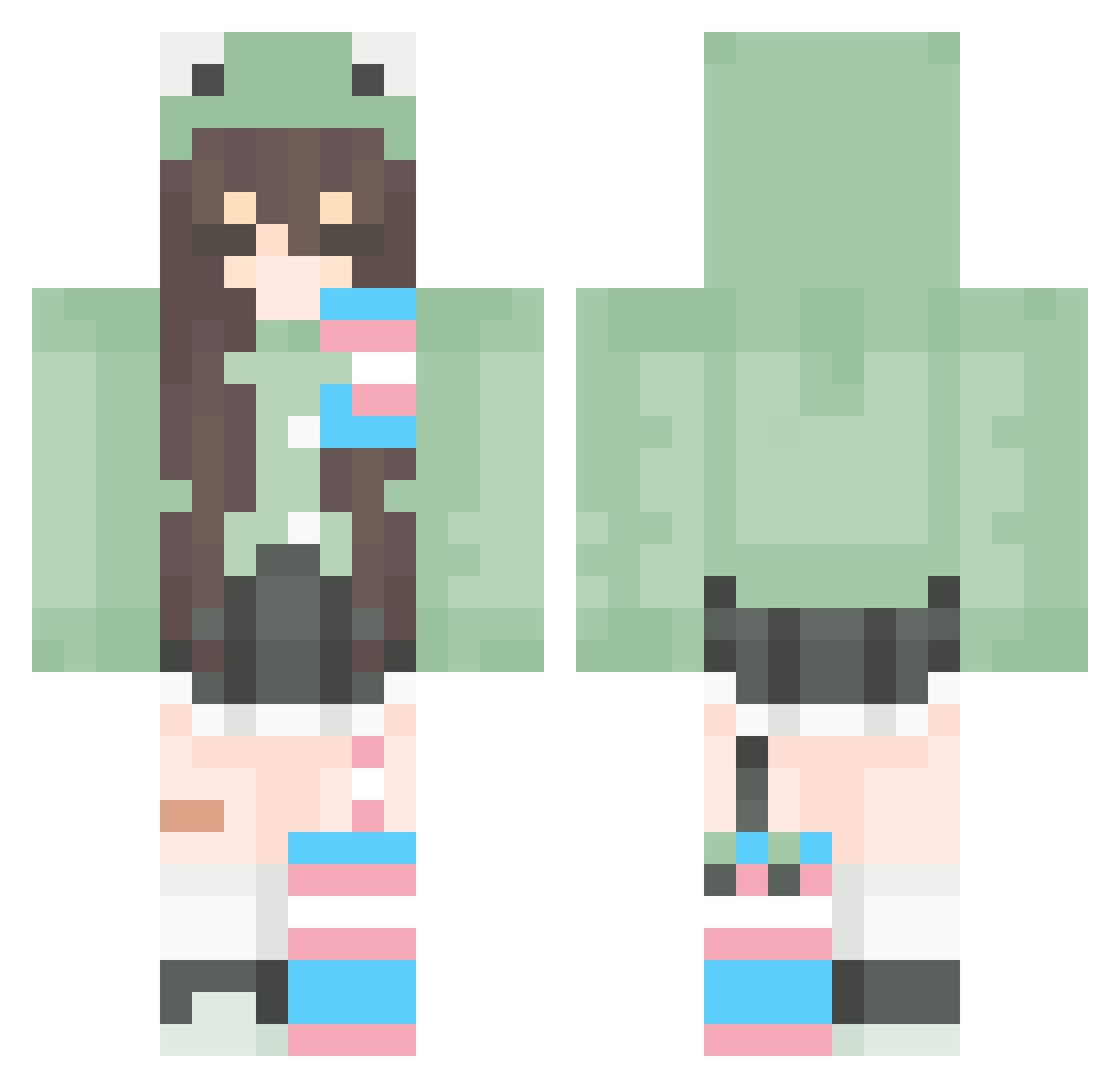 TacoSkeppy Minecraft skin, front and back view