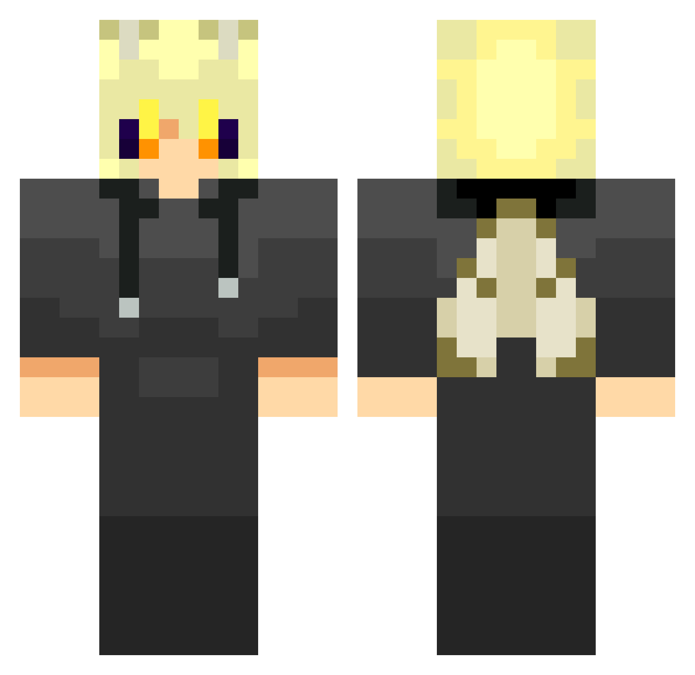 ThePhantom6575 Minecraft skin, front and back view