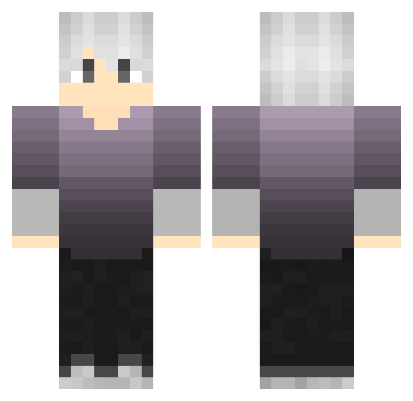 serAres Minecraft skin, front and back view