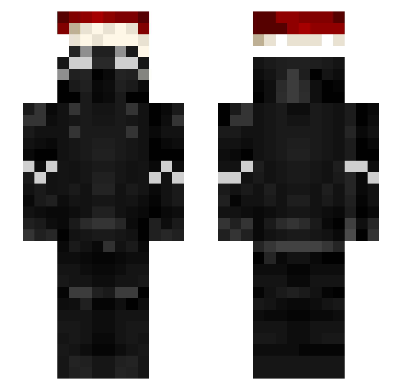 3l1n4d Minecraft skin, front and back view