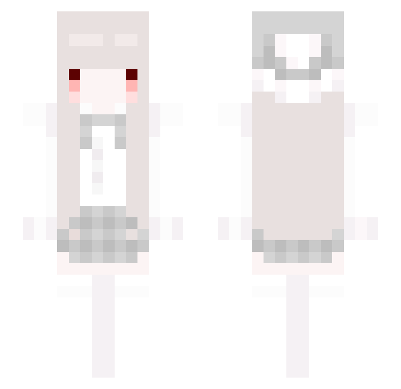 oTsukiyu Minecraft skin, front and back view
