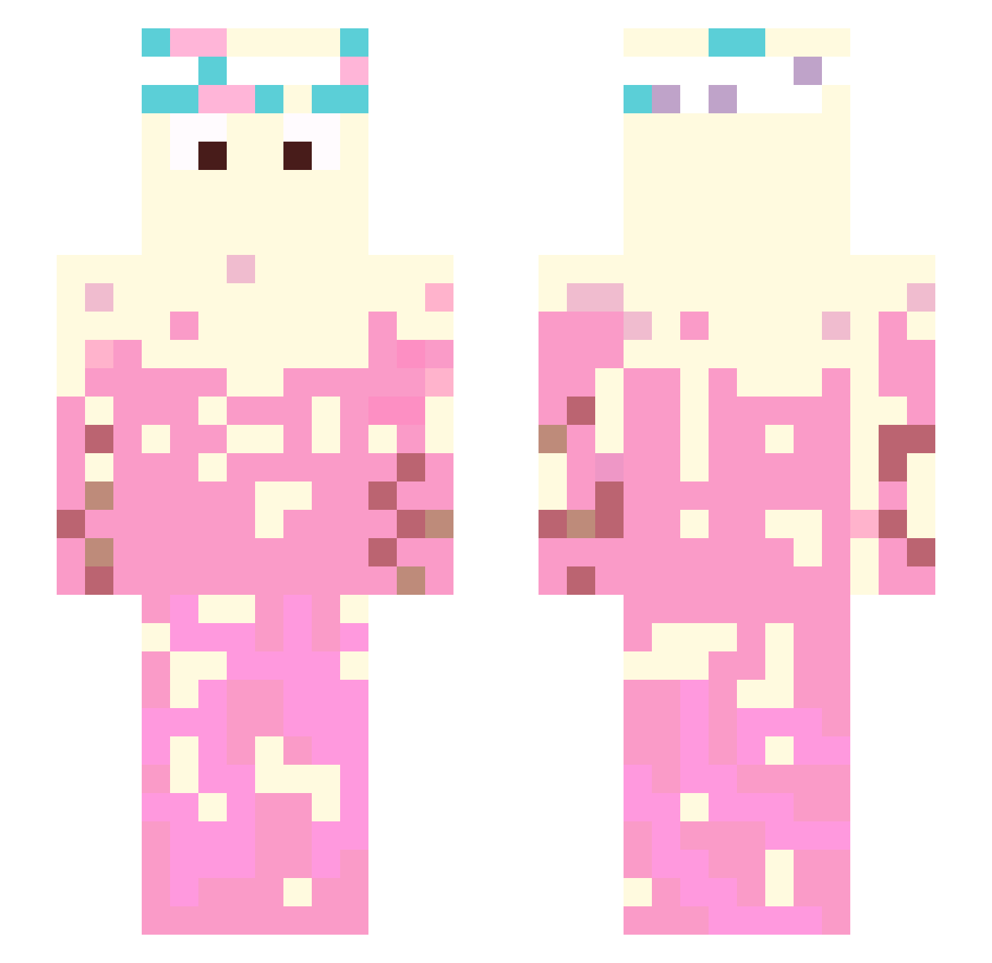 DrFroyo Minecraft skin, front and back view