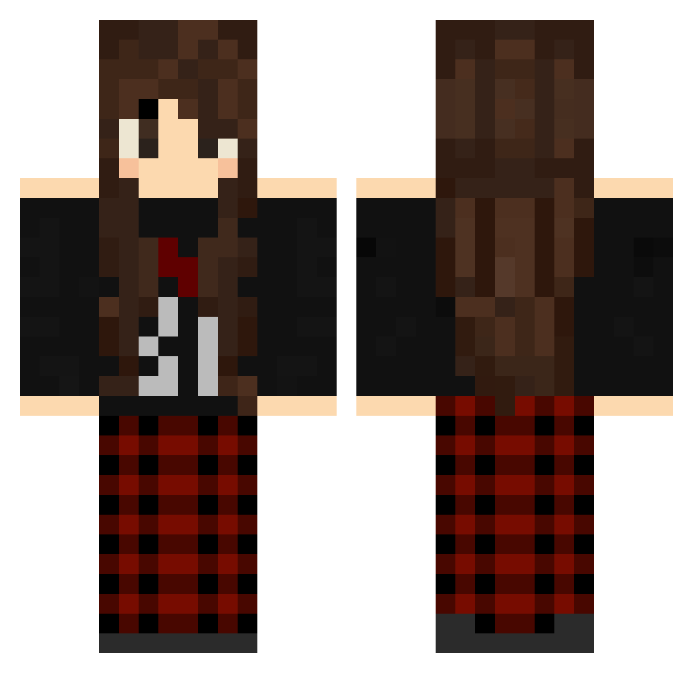 Y0K4D3N Minecraft skin, front and back view