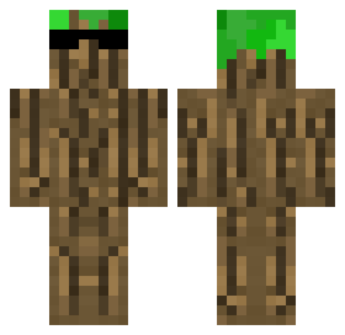 TheGreekDentro Minecraft skin, front and back view