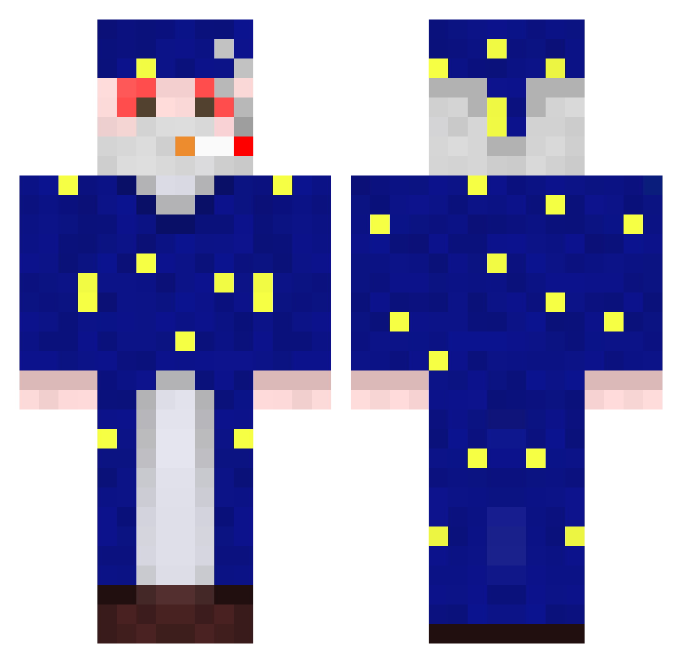 ChefMikey03 Minecraft skin, front and back view