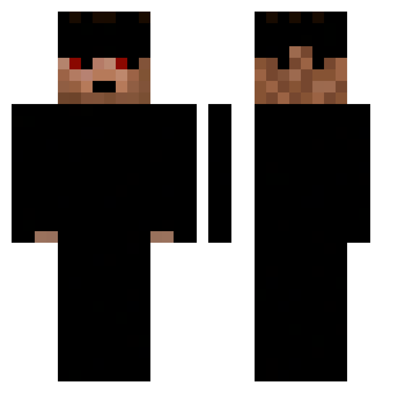 twpy Minecraft skin, front and back view