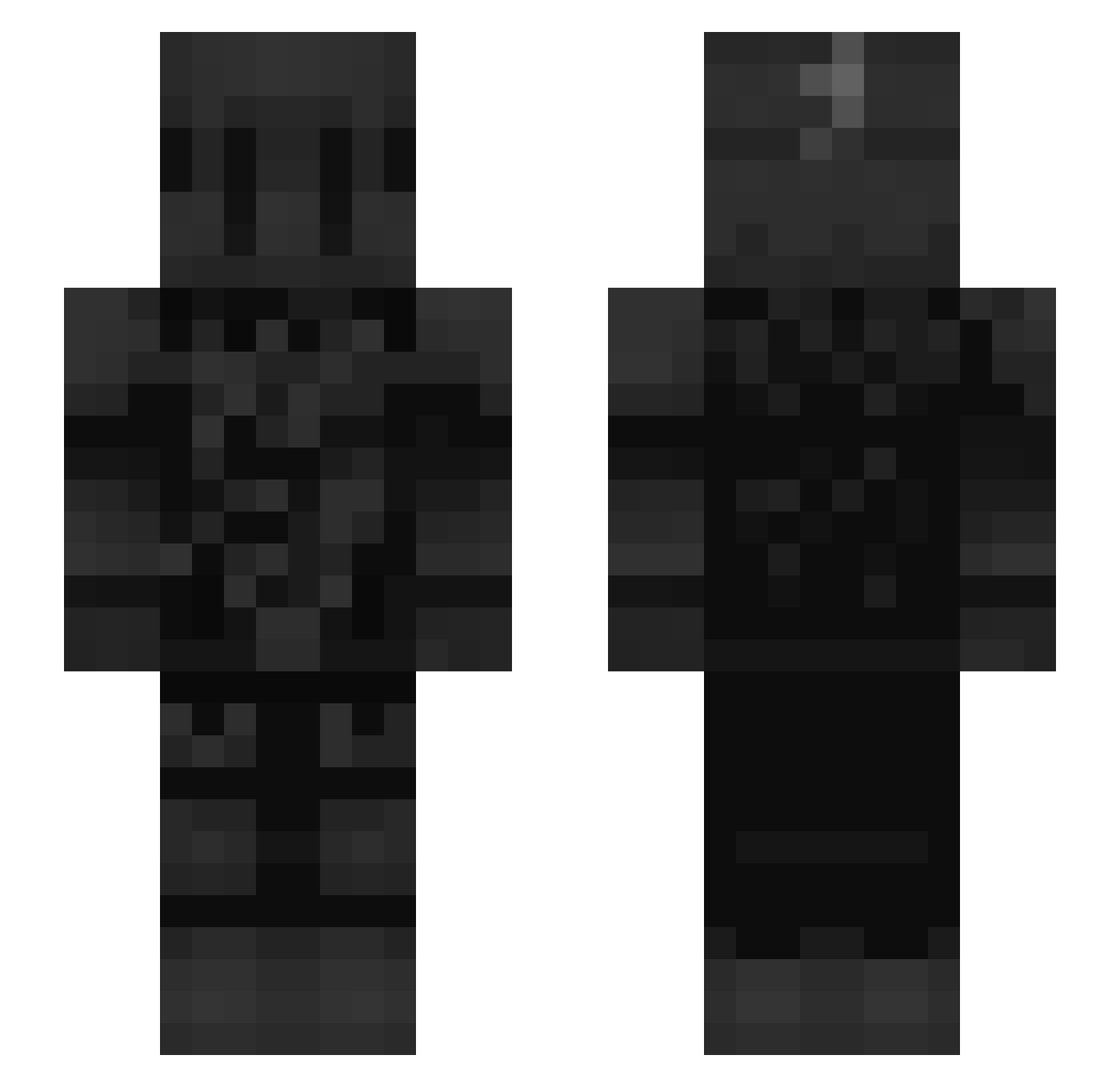 Z3R0_W Minecraft skin, front and back view