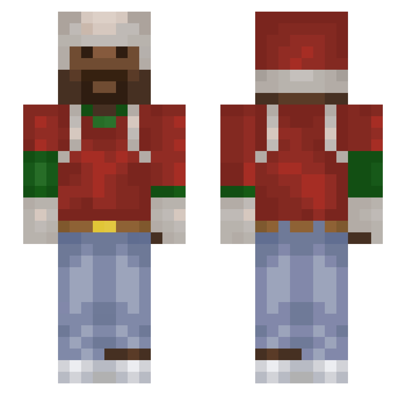 WelcomeArtur Minecraft skin, front and back view