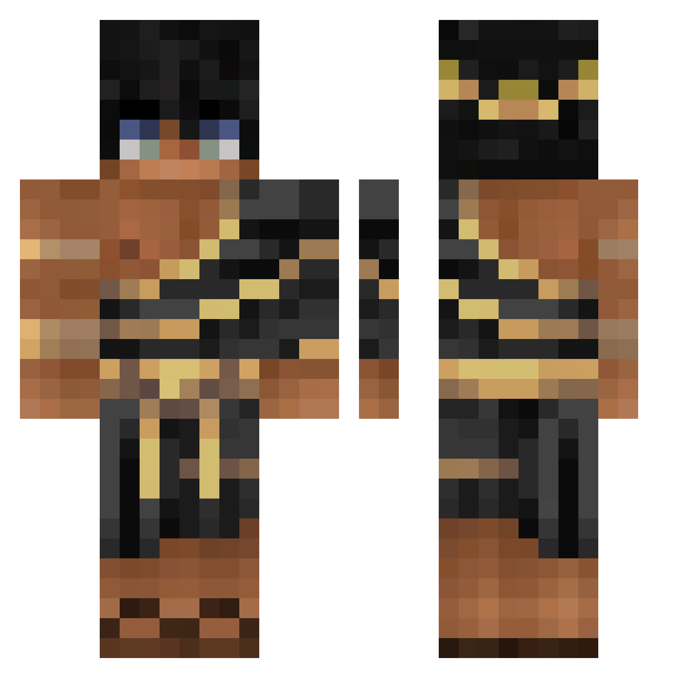 spideykeat123 Minecraft skin, front and back view
