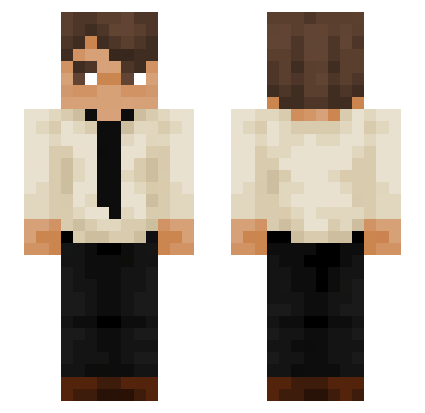 Fon05 Minecraft skin, front and back view