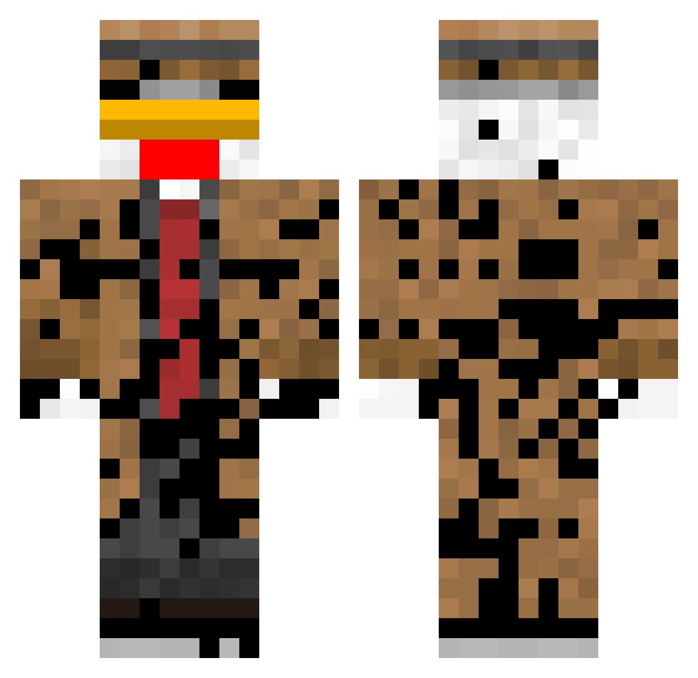 PhilippGTO Minecraft skin, front and back view