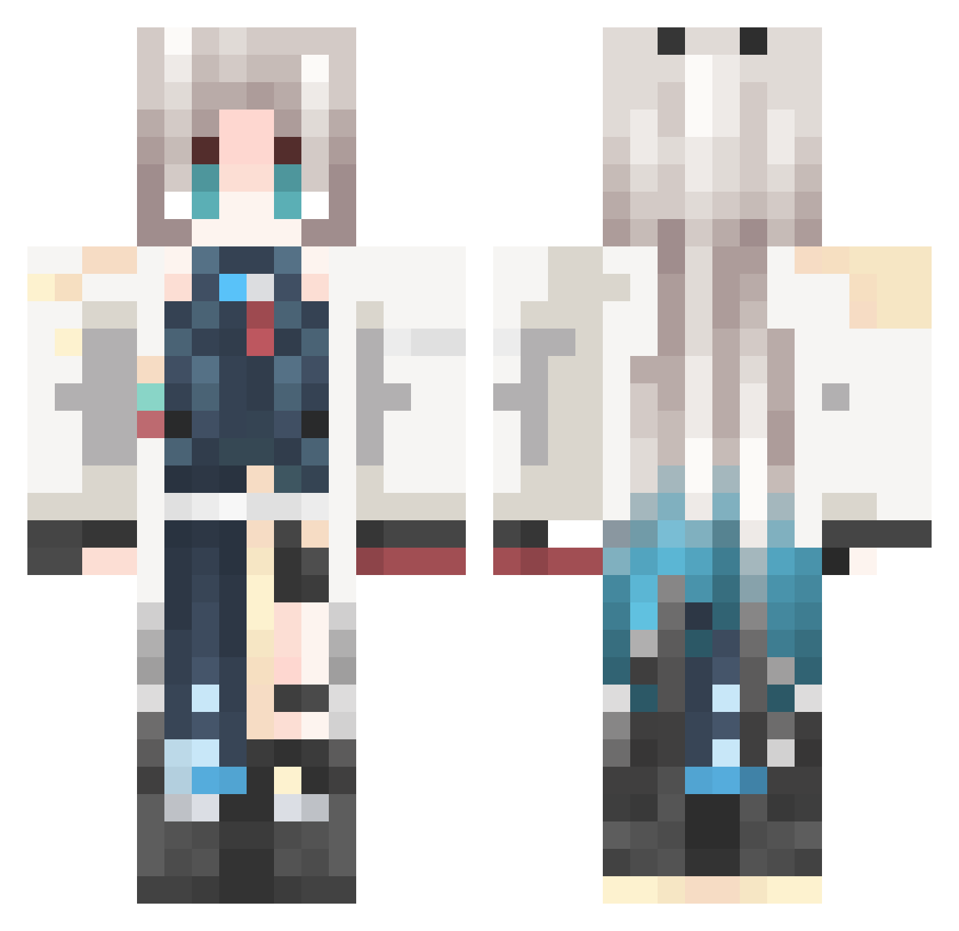 Poli_ACPU Minecraft skin, front and back view