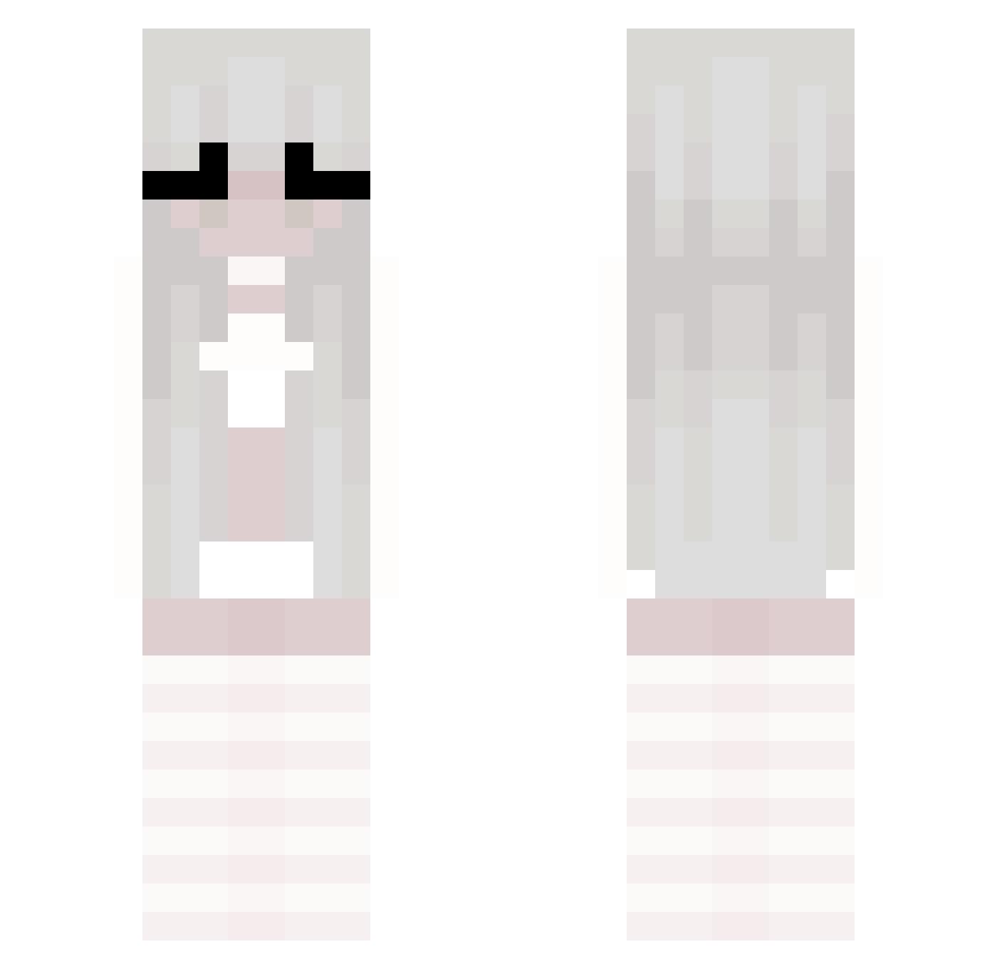 scrawl Minecraft skin, front and back view