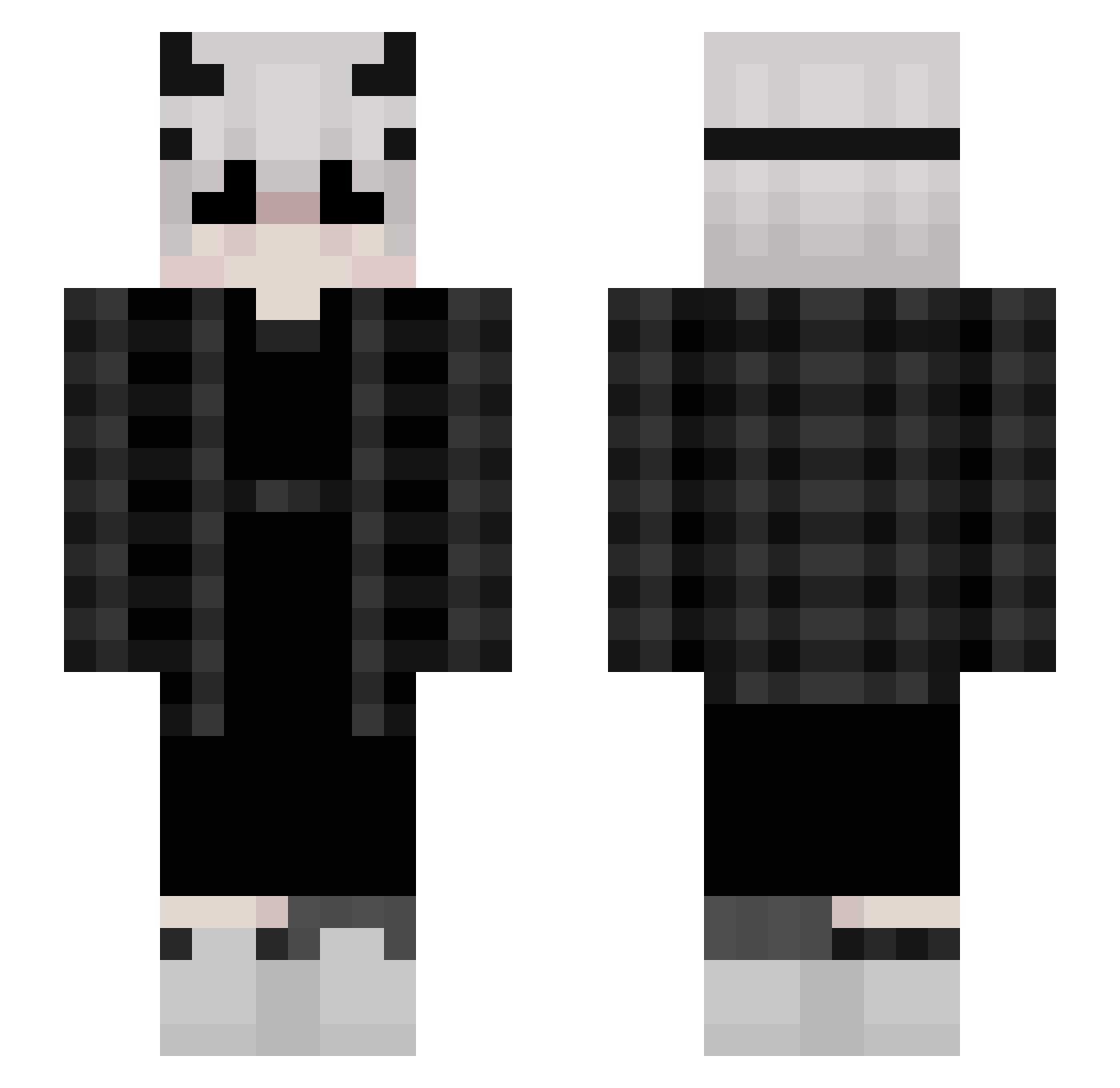3ntity389 Minecraft skin, front and back view