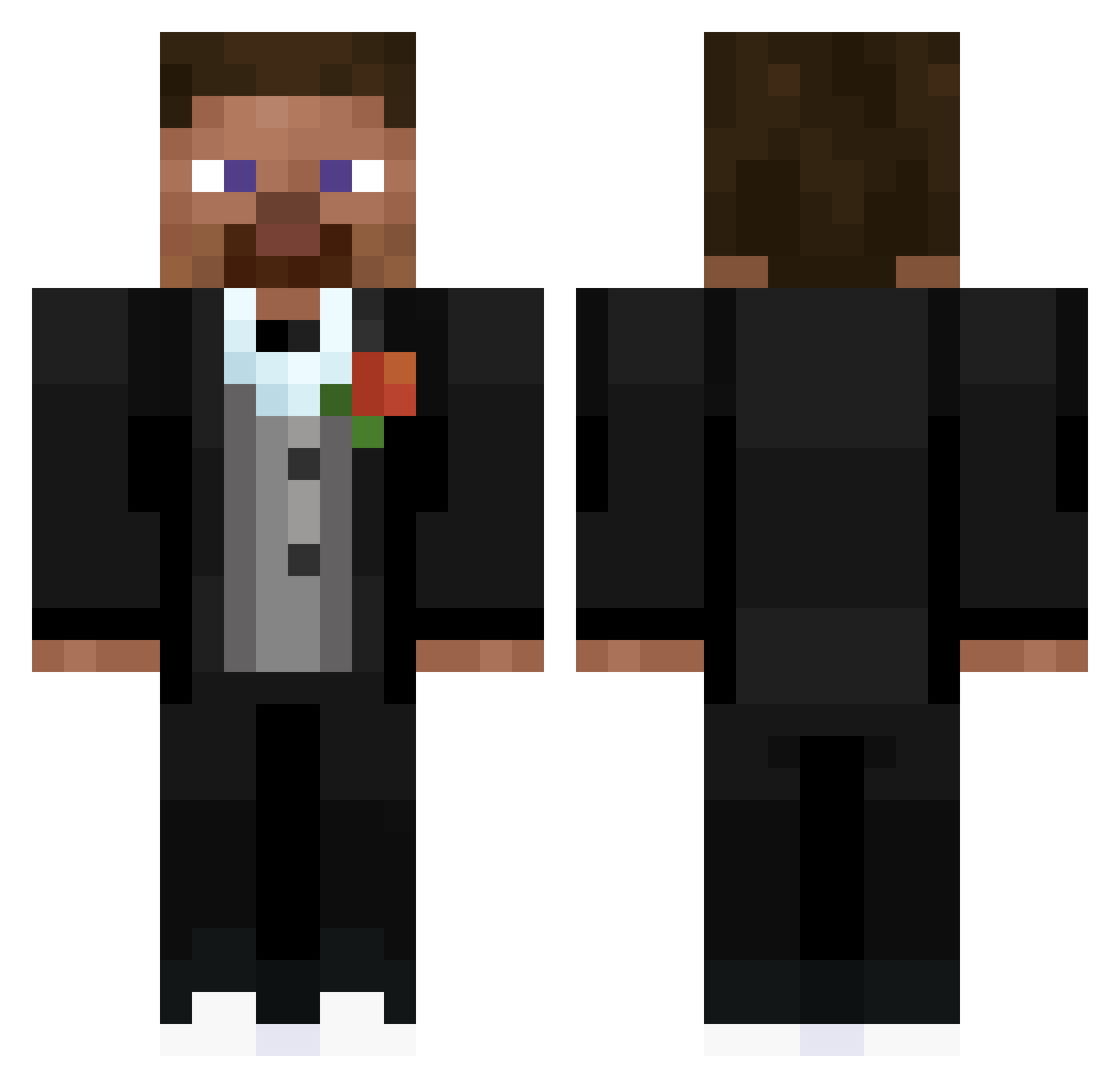 NotNavyzee Minecraft skin, front and back view
