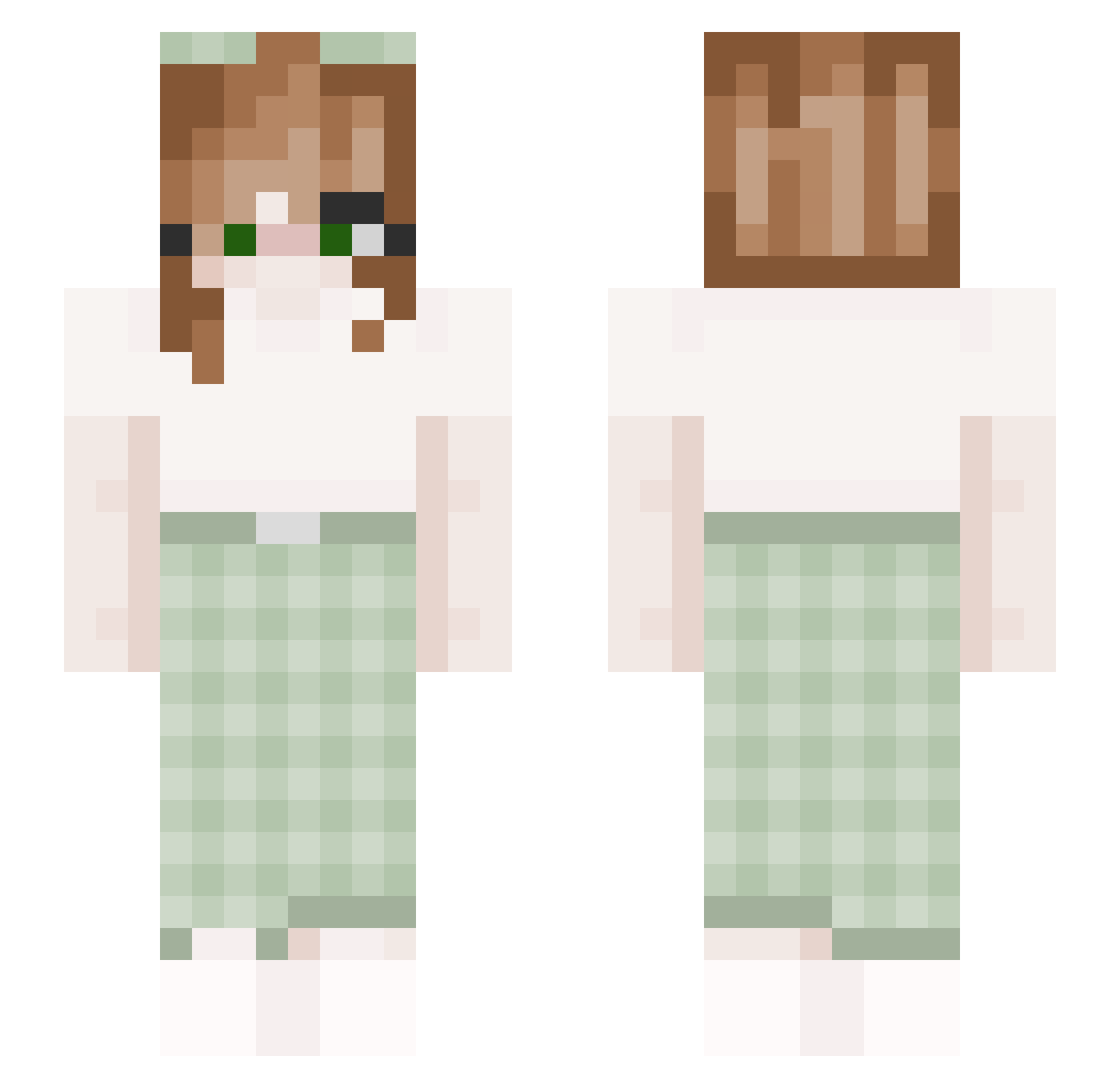 LostToxx Minecraft skin, front and back view