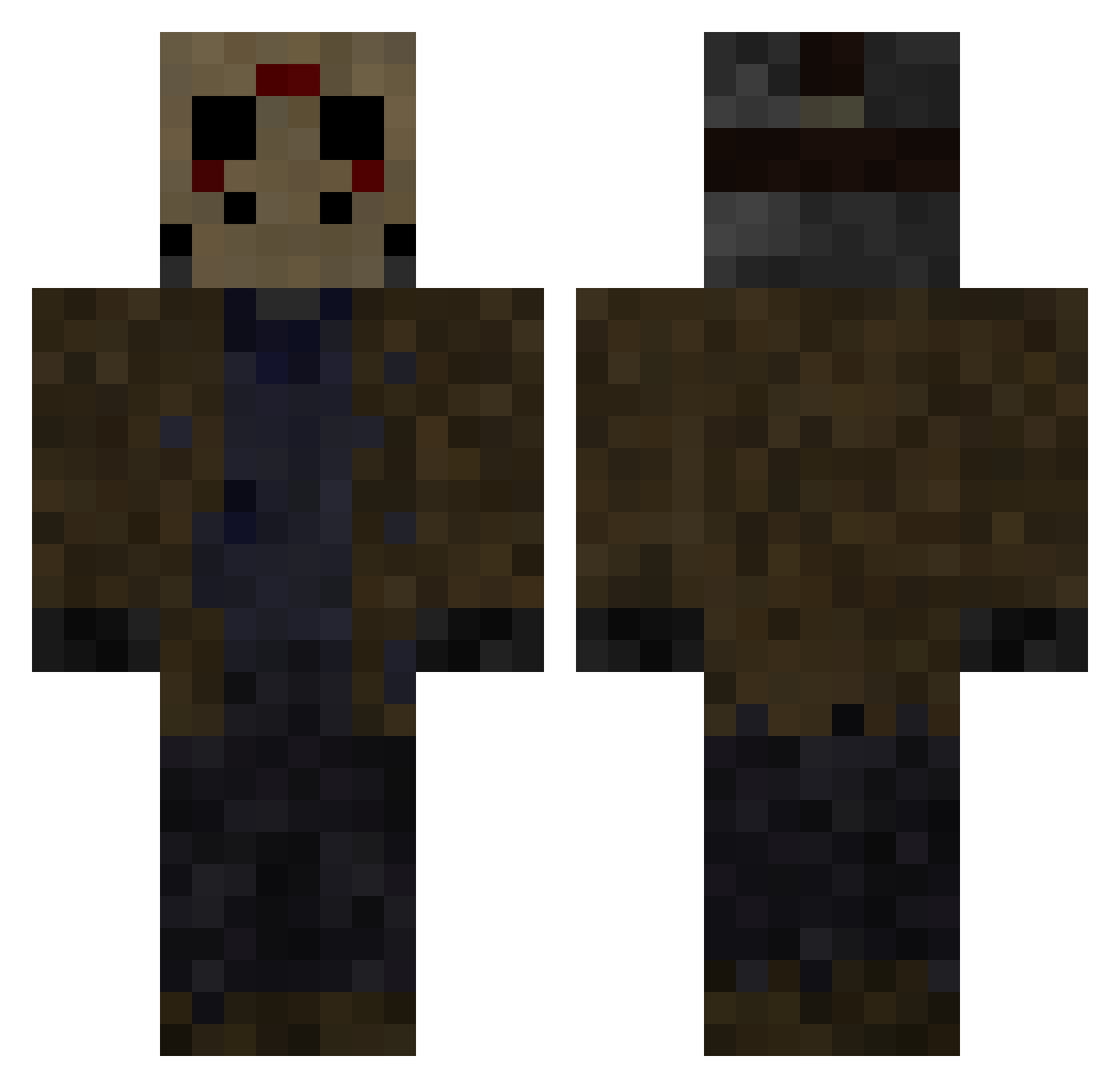 Adolfo1939 Minecraft skin, front and back view