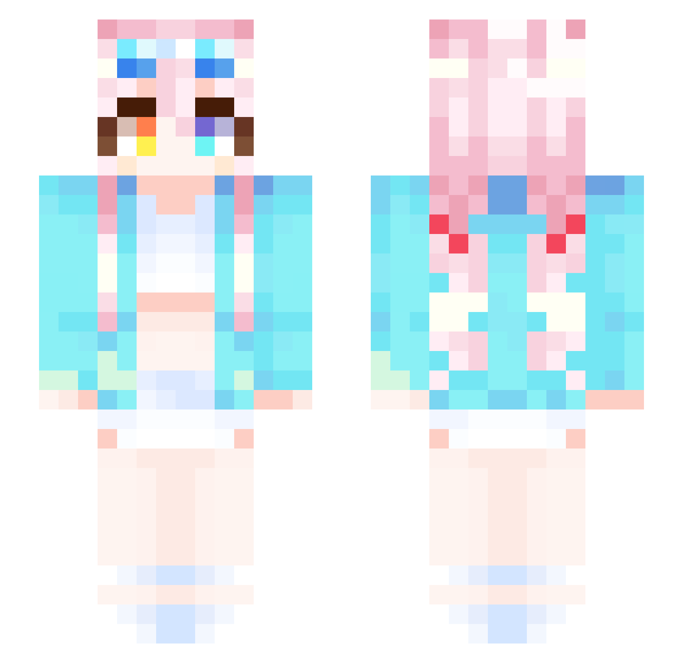wilhelm_2_ Minecraft skin, front and back view