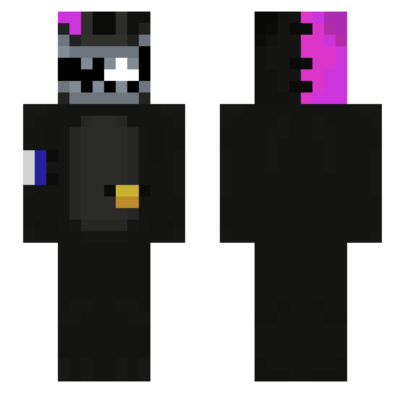 W1merr Minecraft skin, front and back view
