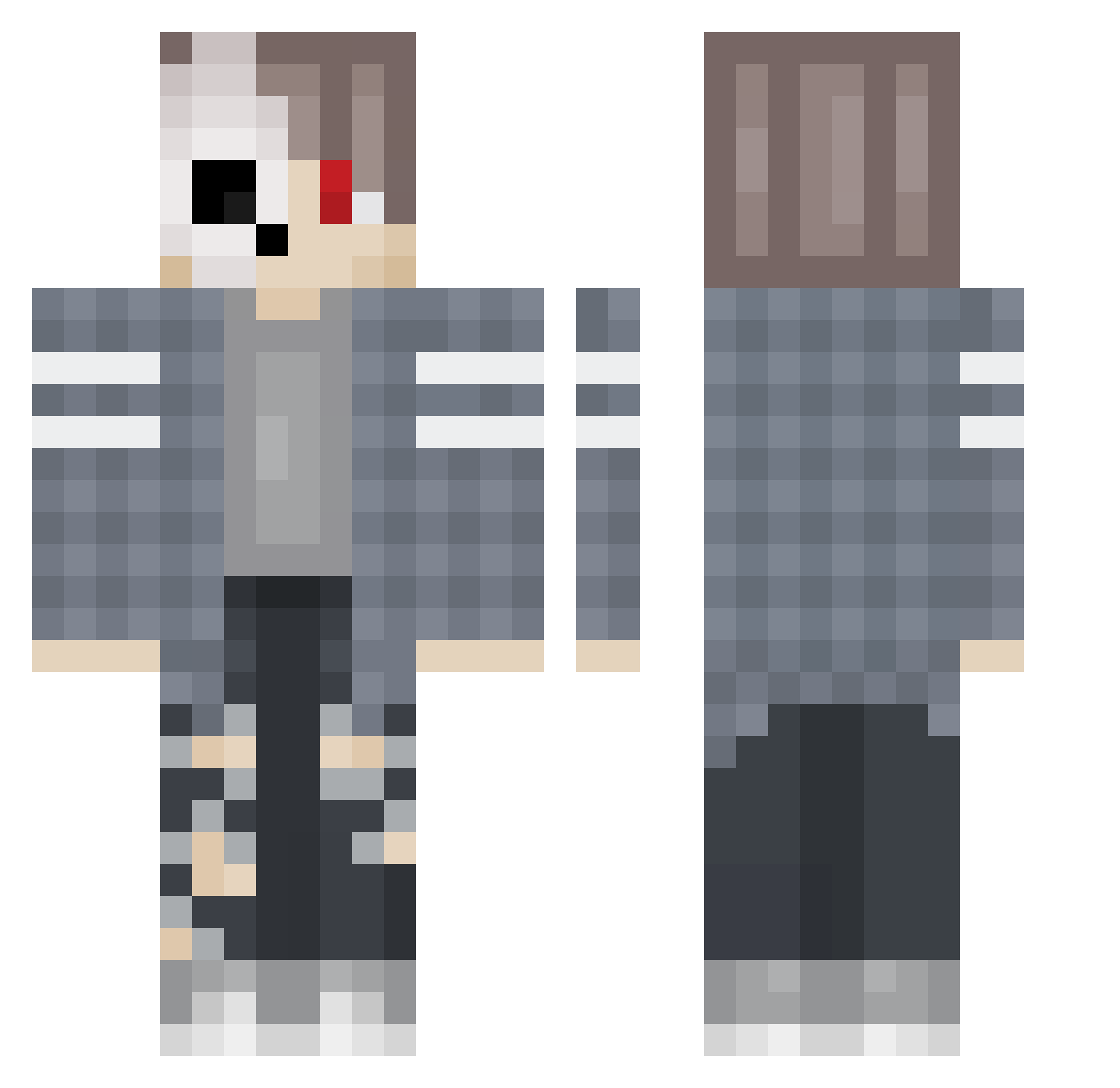 GaMEs123BrO Minecraft skin, front and back view