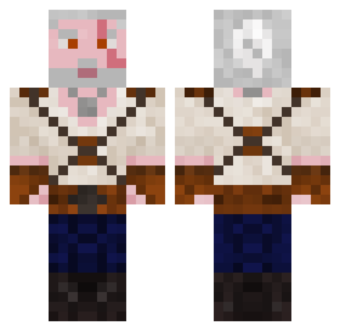 ZioRadek32 Minecraft skin, front and back view