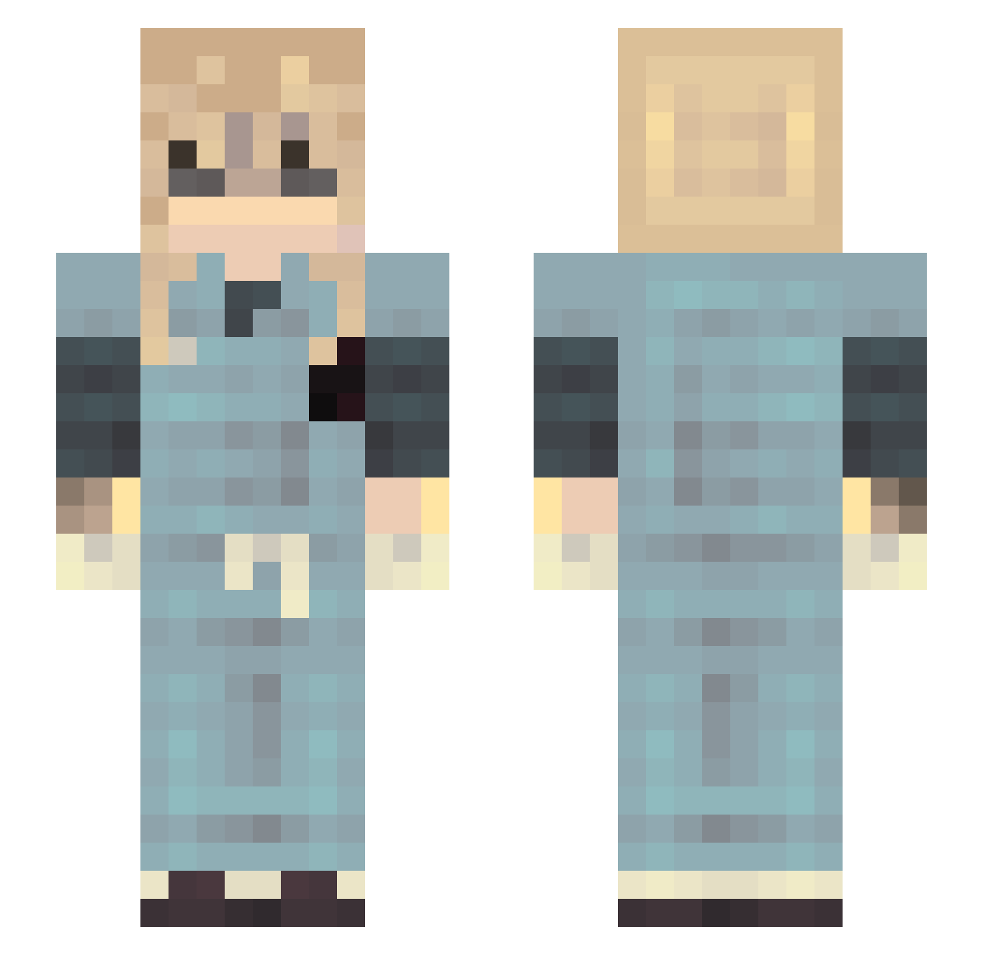 vmpss Minecraft skin, front and back view