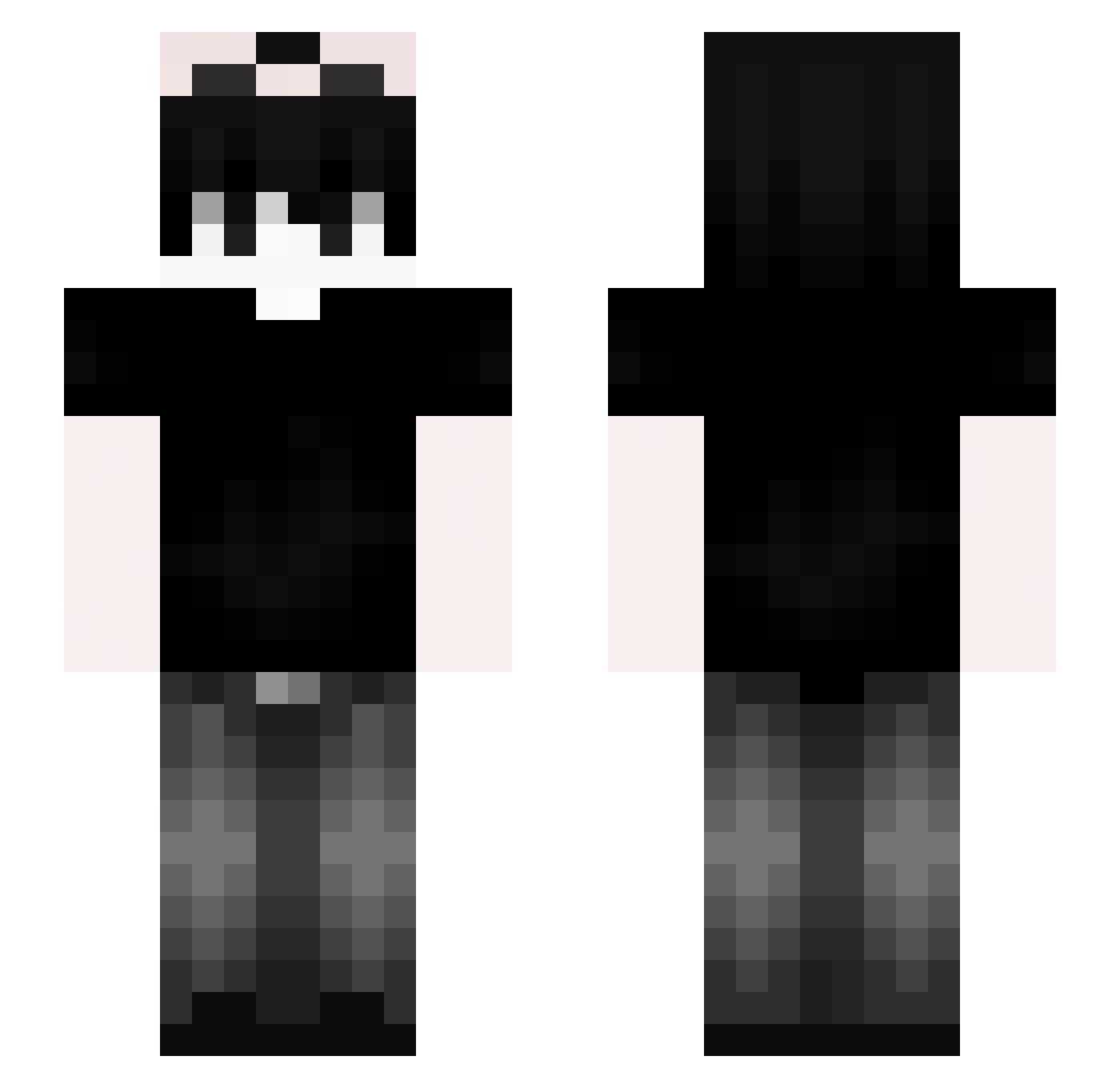 messitamo Minecraft skin, front and back view