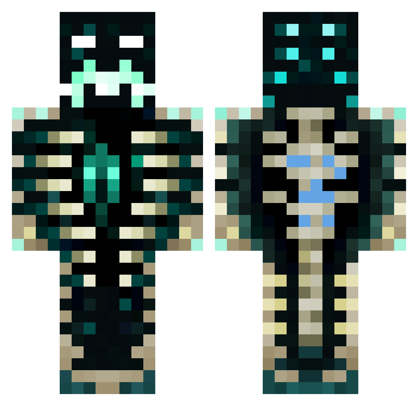 micro_microwave Minecraft skin, front and back view
