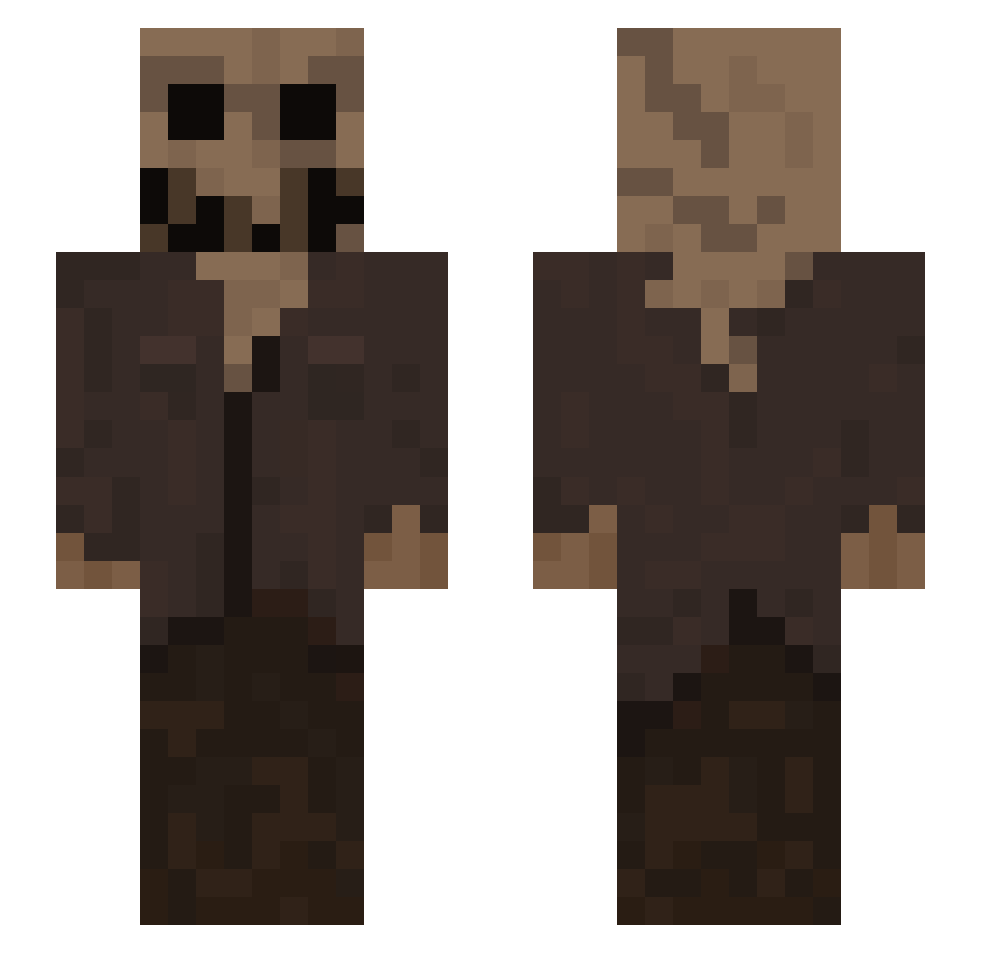 Cymene Minecraft skin, front and back view